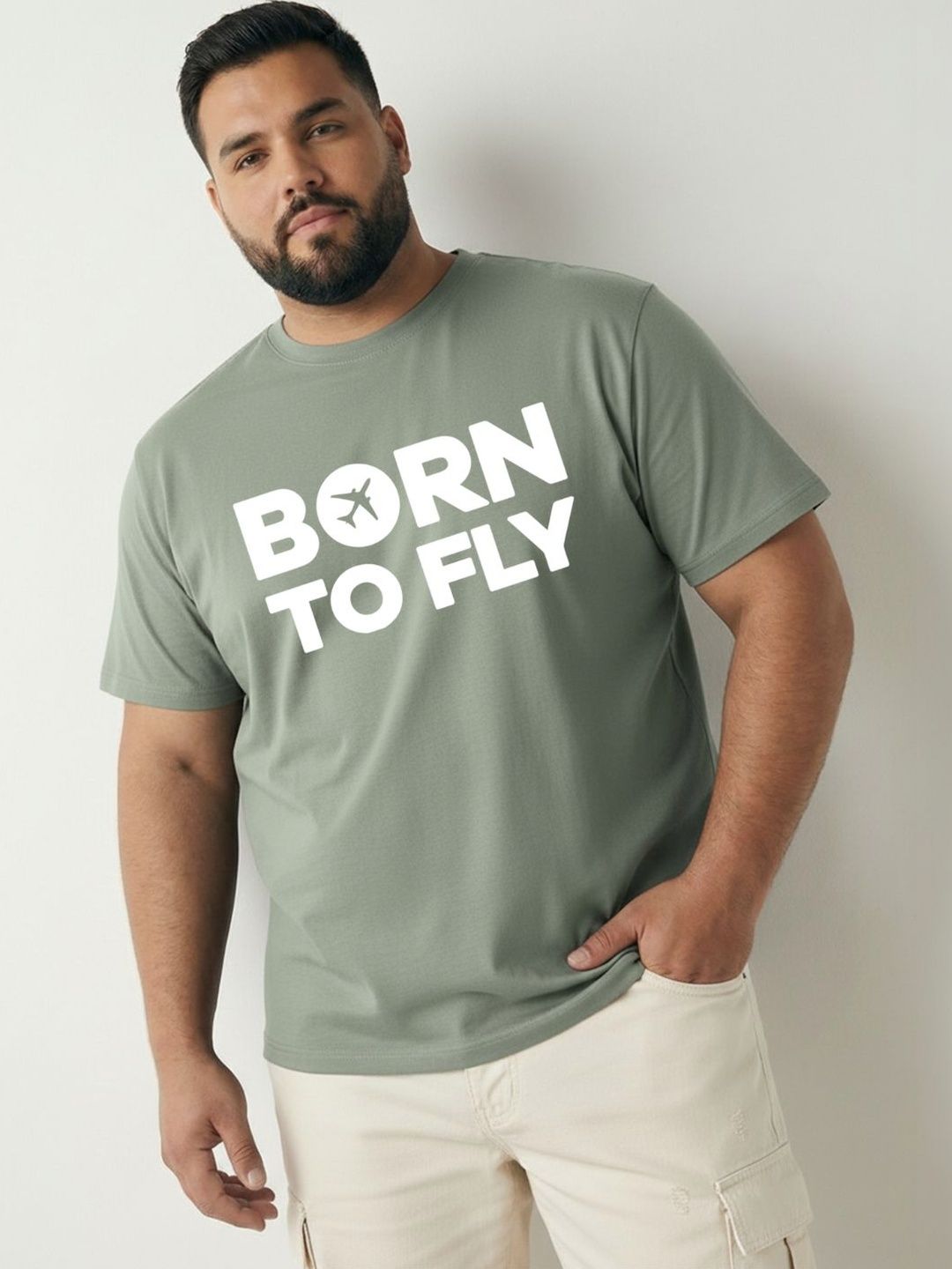 Toodle Plus Plus Size Men Typography Printed T-shirt