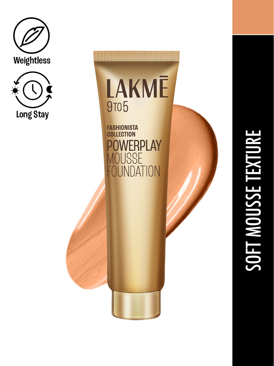 Lakme Lakme 9to5 Powerplay Mousse Foundation - Rose Ivory, 25g