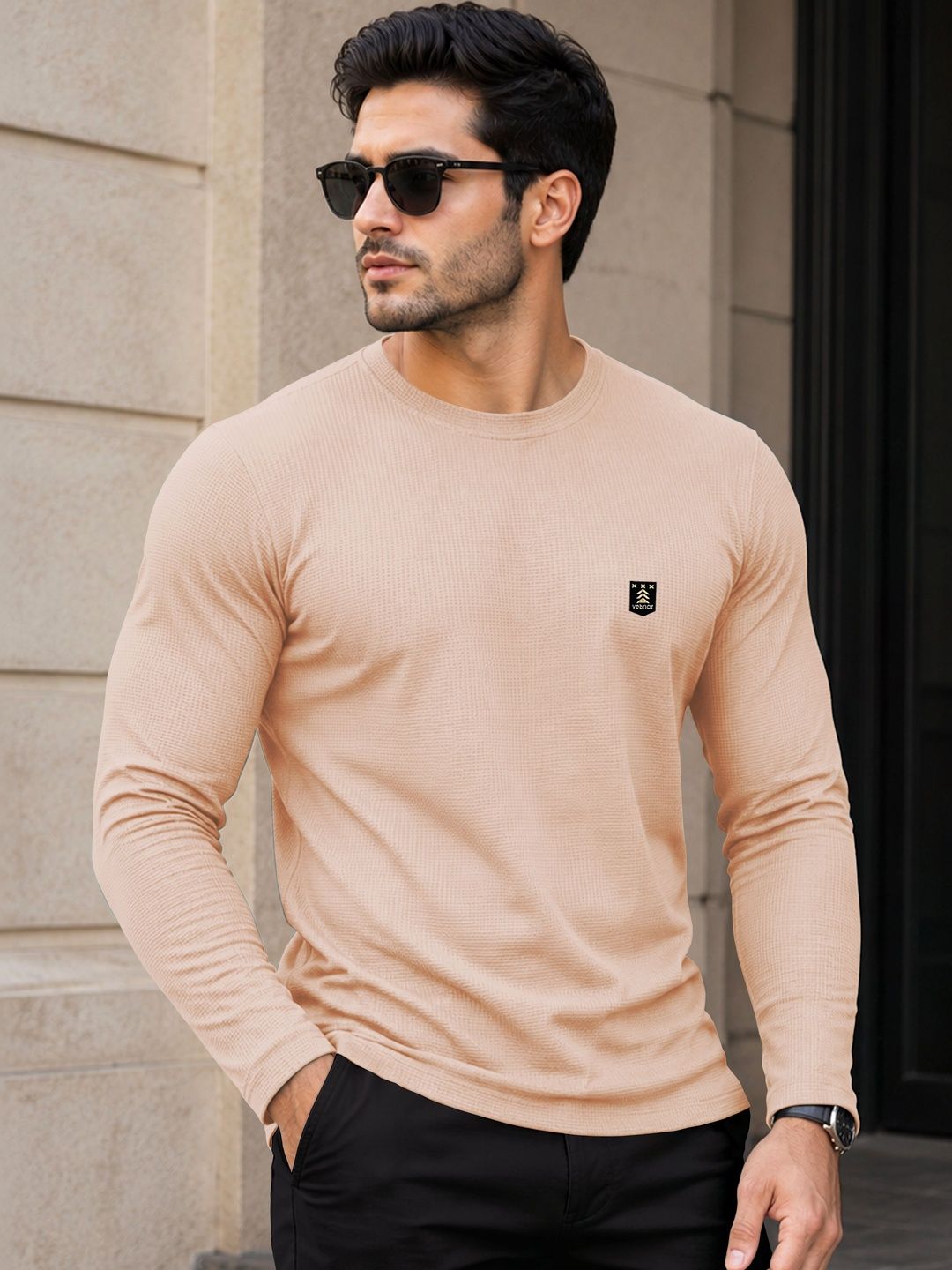 VeBNoR Men Round Neck T-shirt