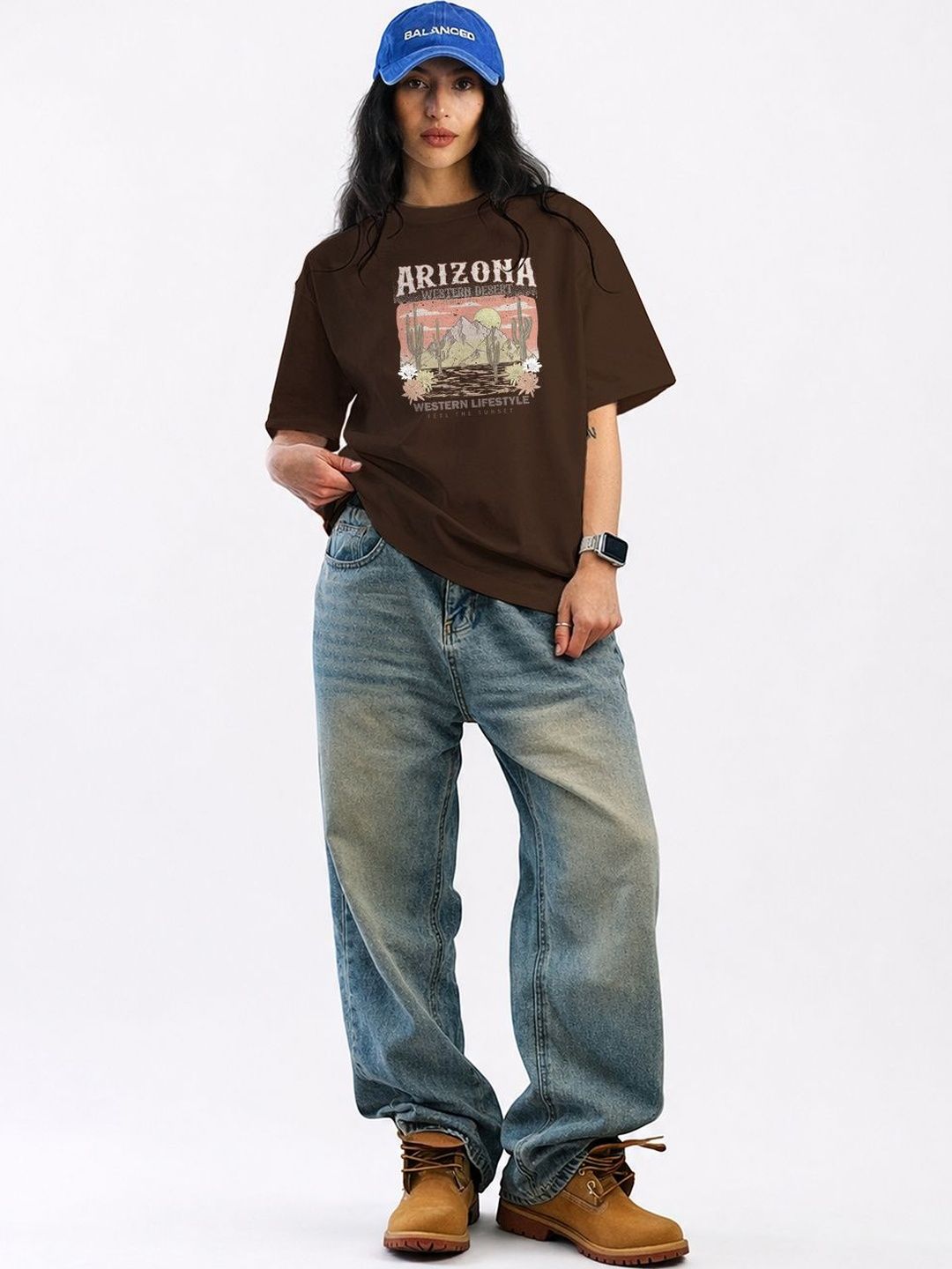 Roadster Women Printed Organic Cotton Blend T-shirt
