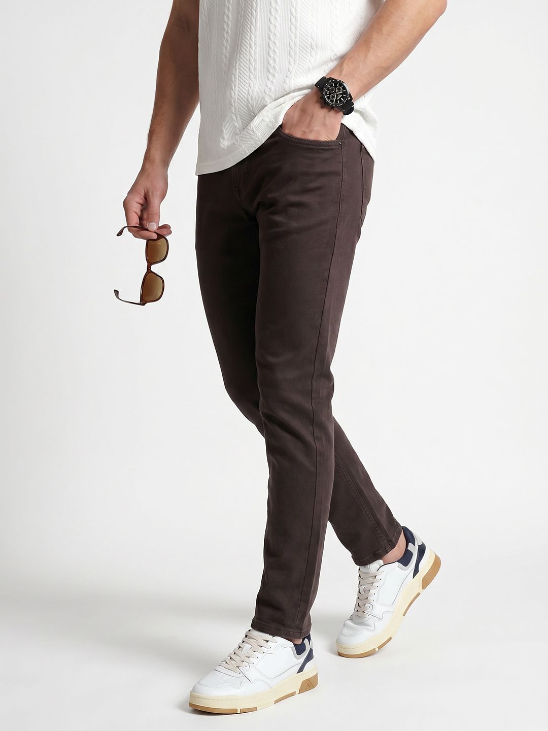 Integriti Men Coloured Slim Fit Stretchable Jeans
