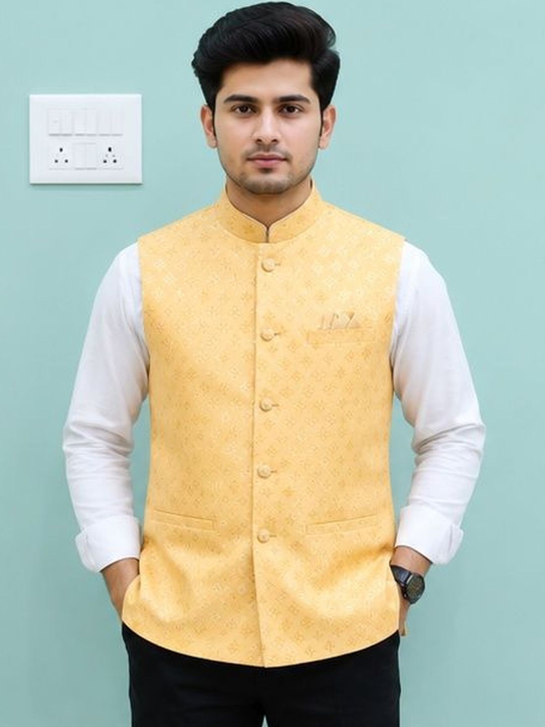EPSI Self-Design Jacquard Nehru Jacket