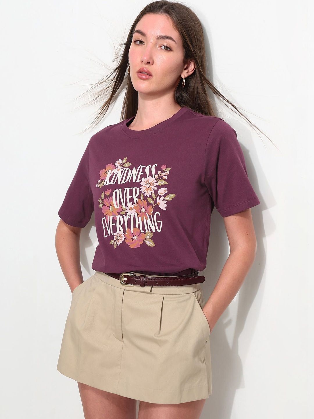 Women Typography Printed Boxy T-shirt U.S. Polo Assn. Women Women Typography Printed Boxy T-shirt