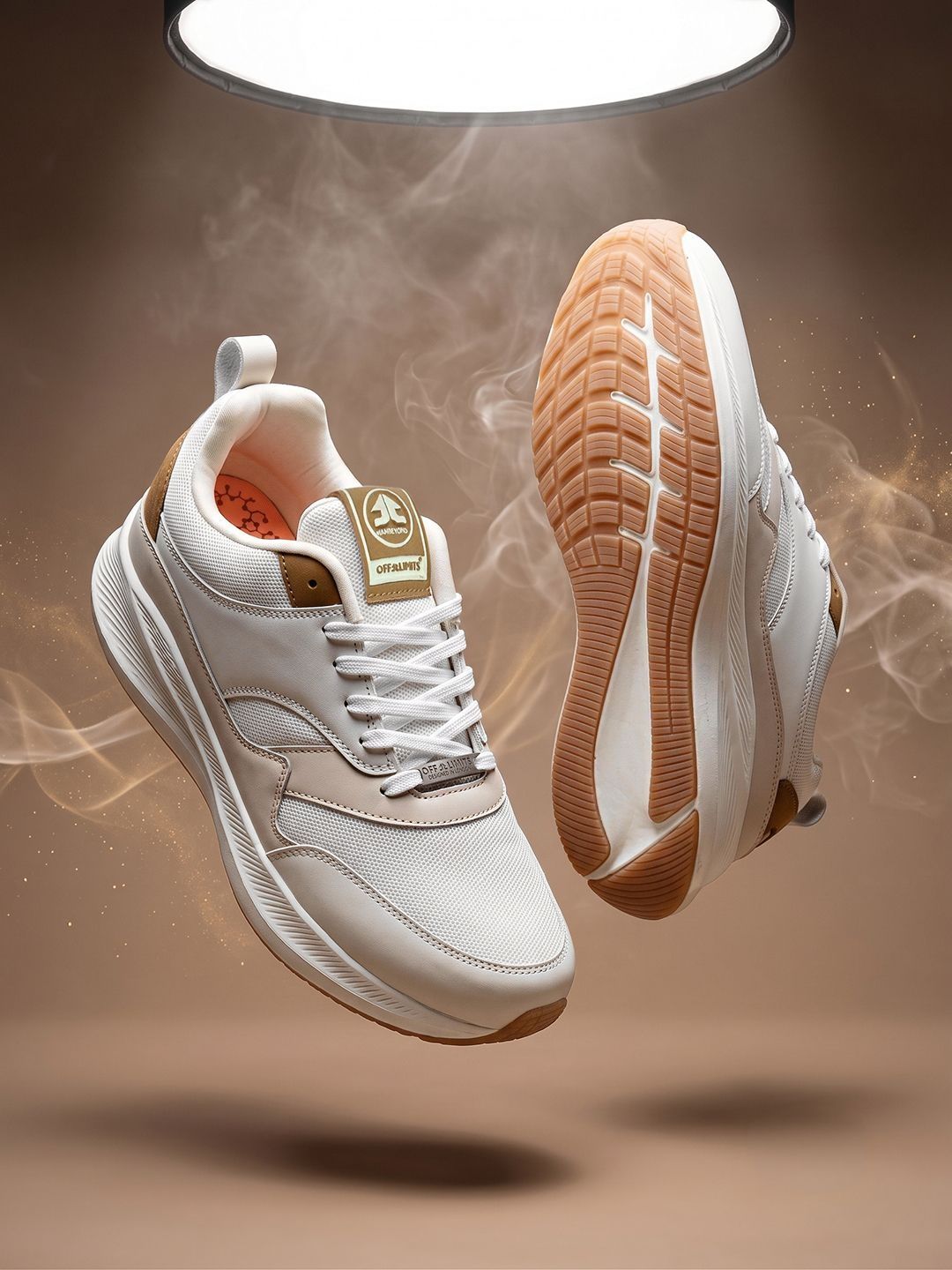 OFF LIMITS Men White Mesh Running Sports Shoes