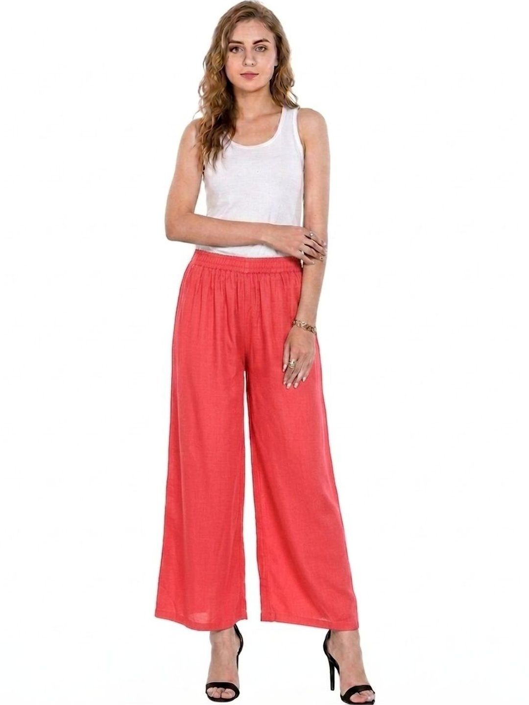 SRISARAS Women Cropped Palazzos