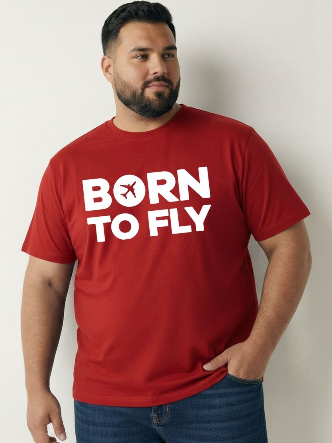 Toodle Plus Plus Size Men Typography Printed T-shirt