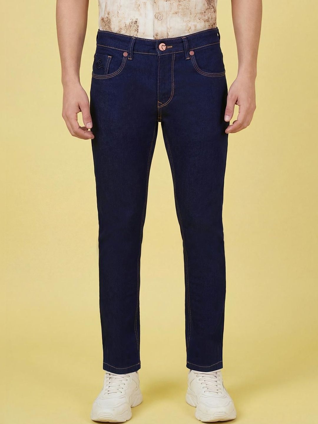 Being Human Men Cropped Tapered Fit Mid-Rise Jeans