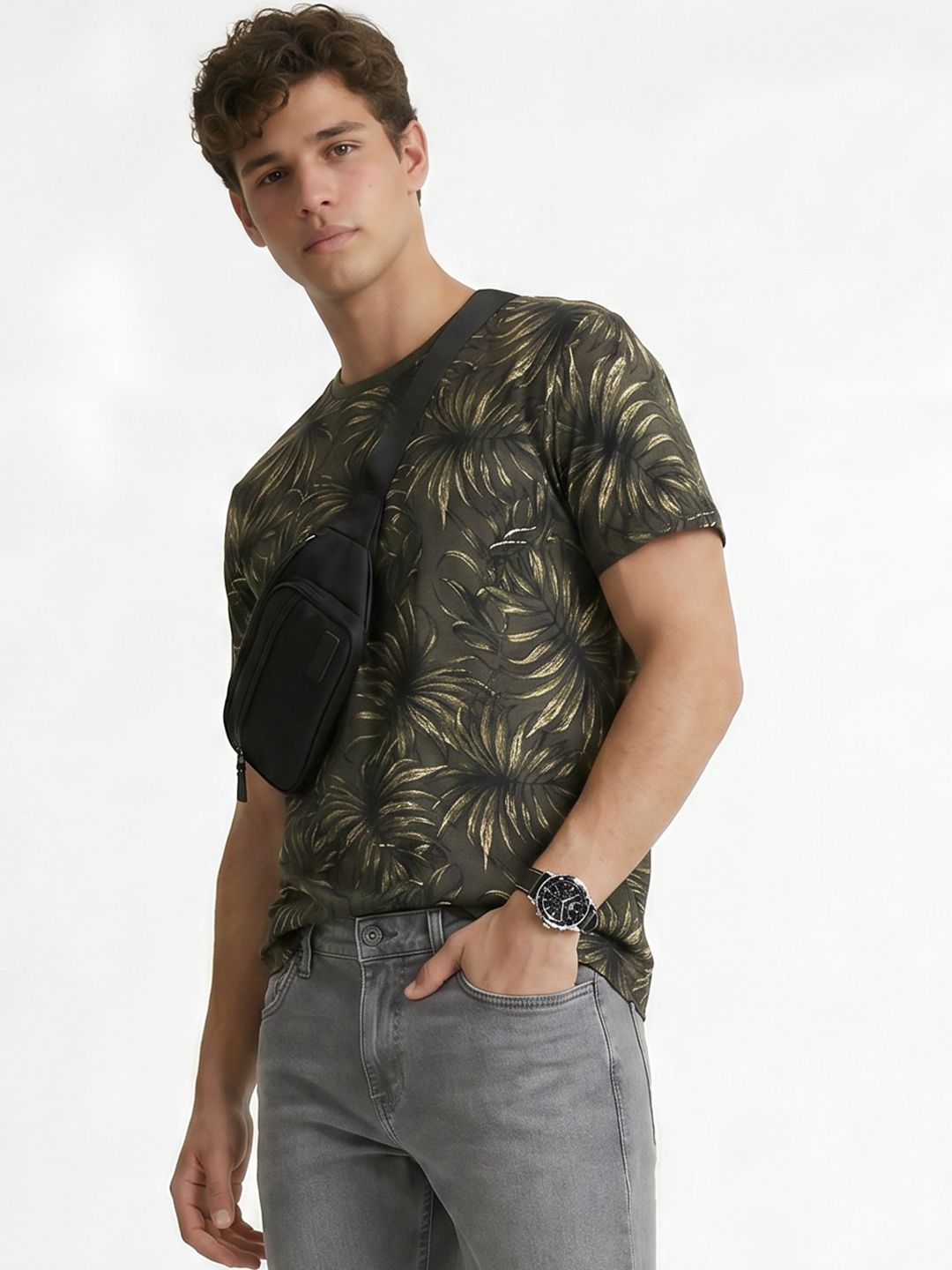 KIABI Tropical Printed Pure Cotton T-shirt