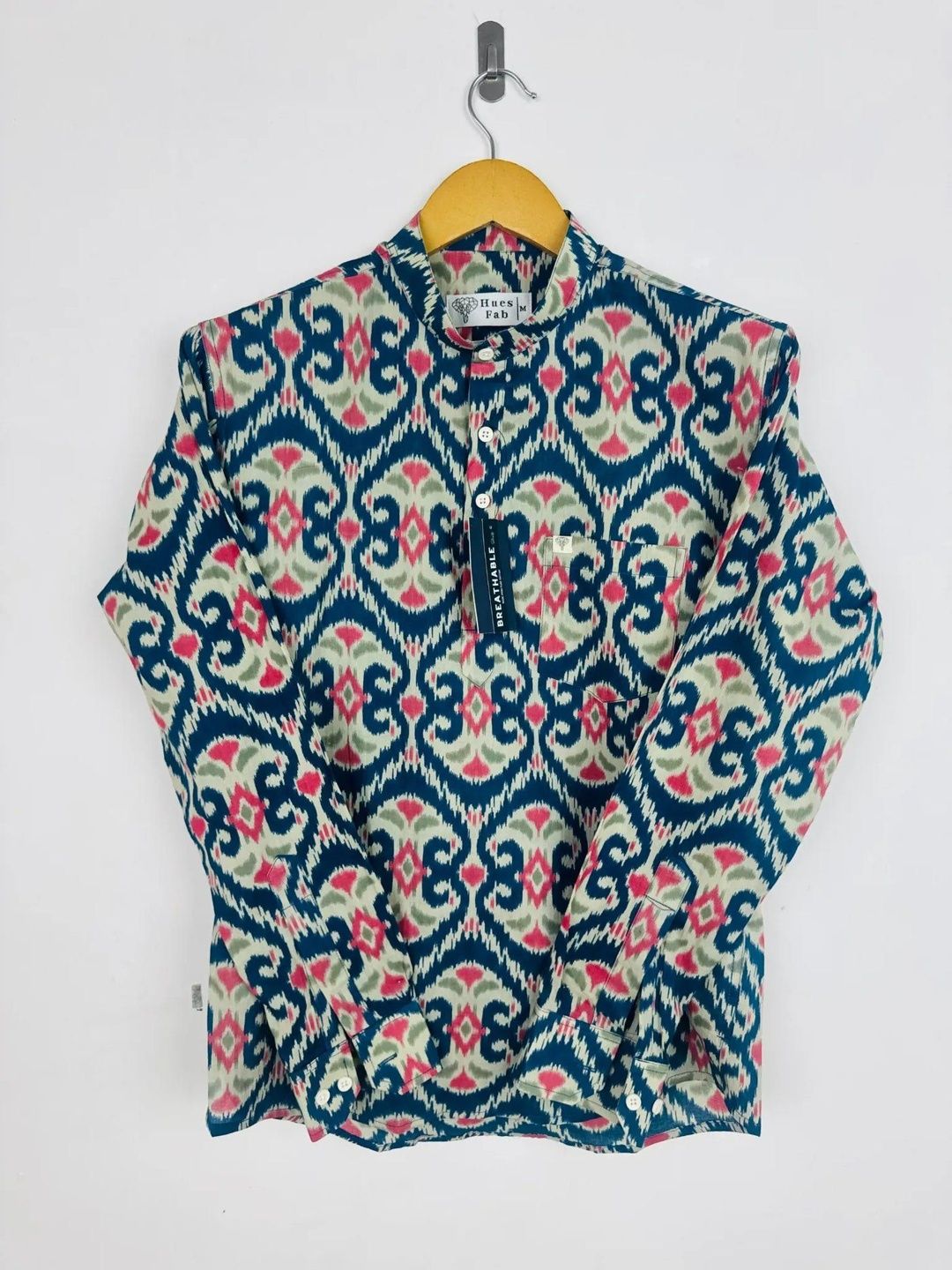 Hues Fab Men Ethnic Motifs Printed Indie Prints Kurta