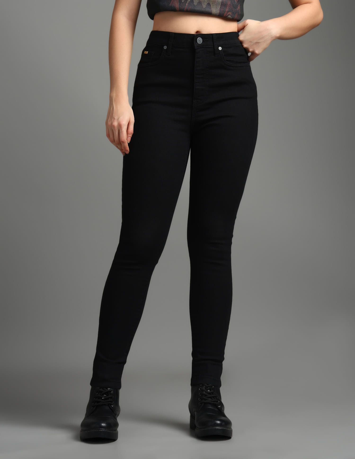 Flying Machine Flying Machine Women Skinny Fit High-Rise Clean Look Stretchable Jeans