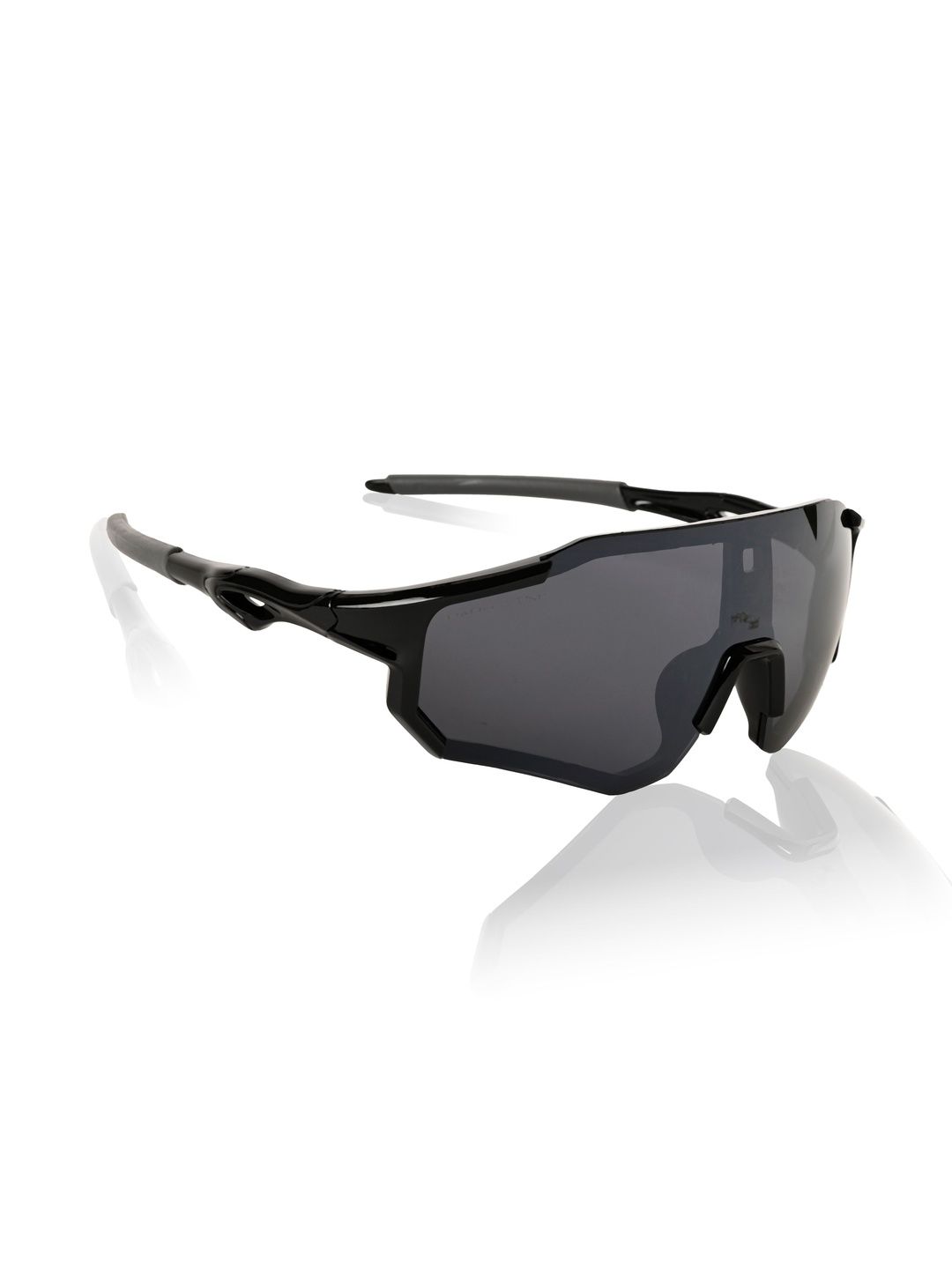 PARK LINE Men Black Lens & Black Sports Sunglasses with