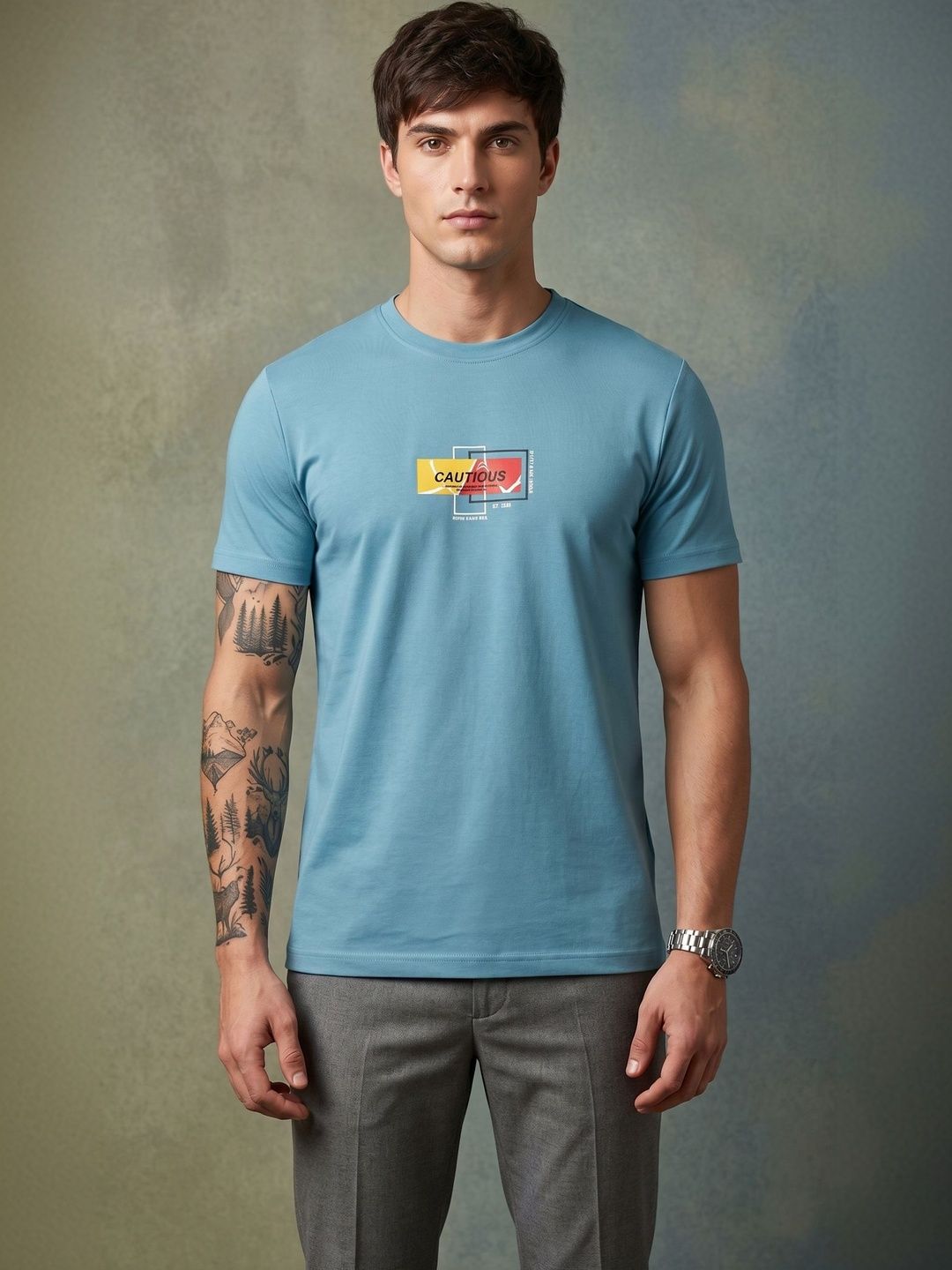 Moda Rapido Men Printed T-shirt