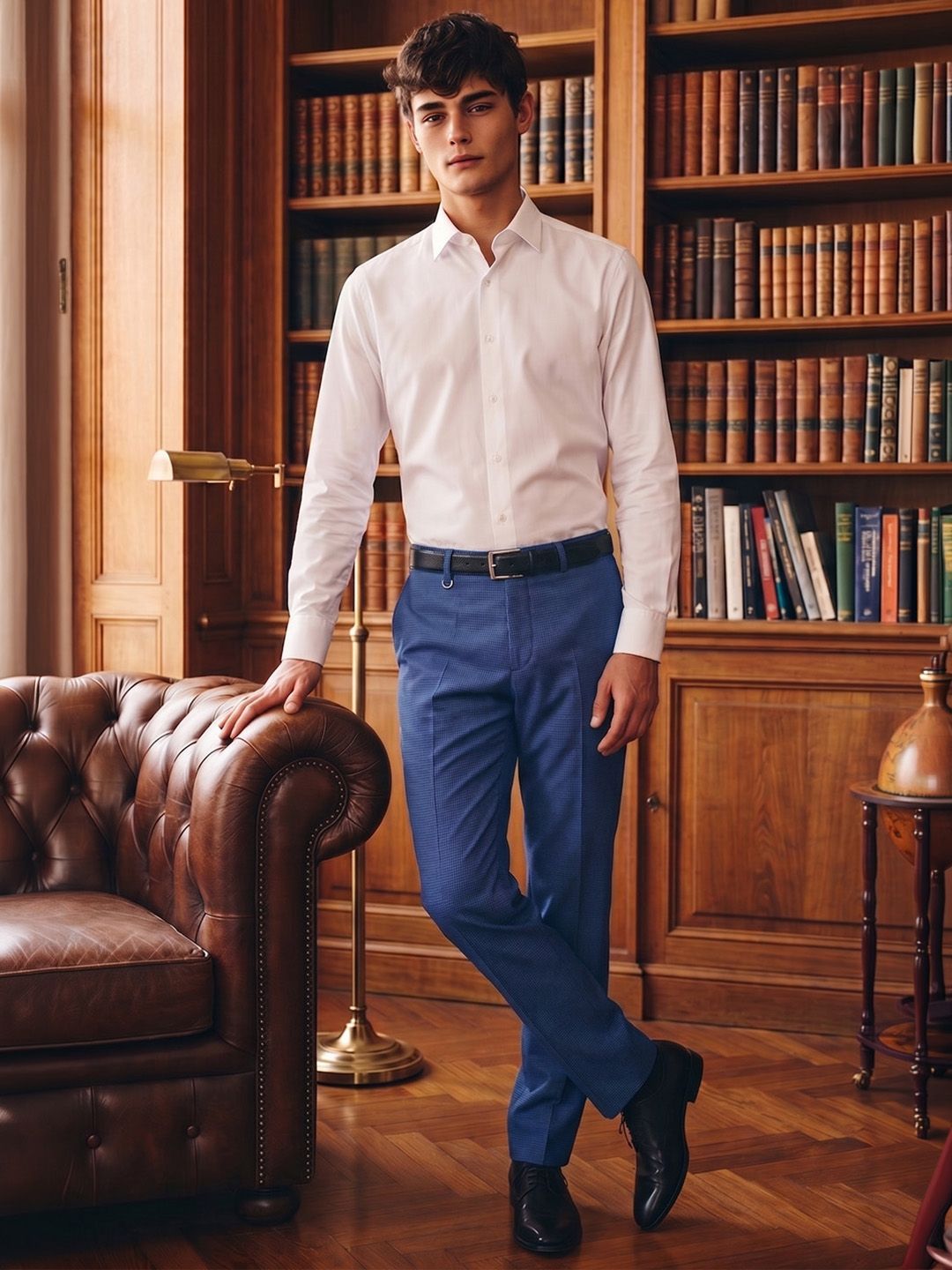 Van Heusen Men Slim Fit Formal Trousers