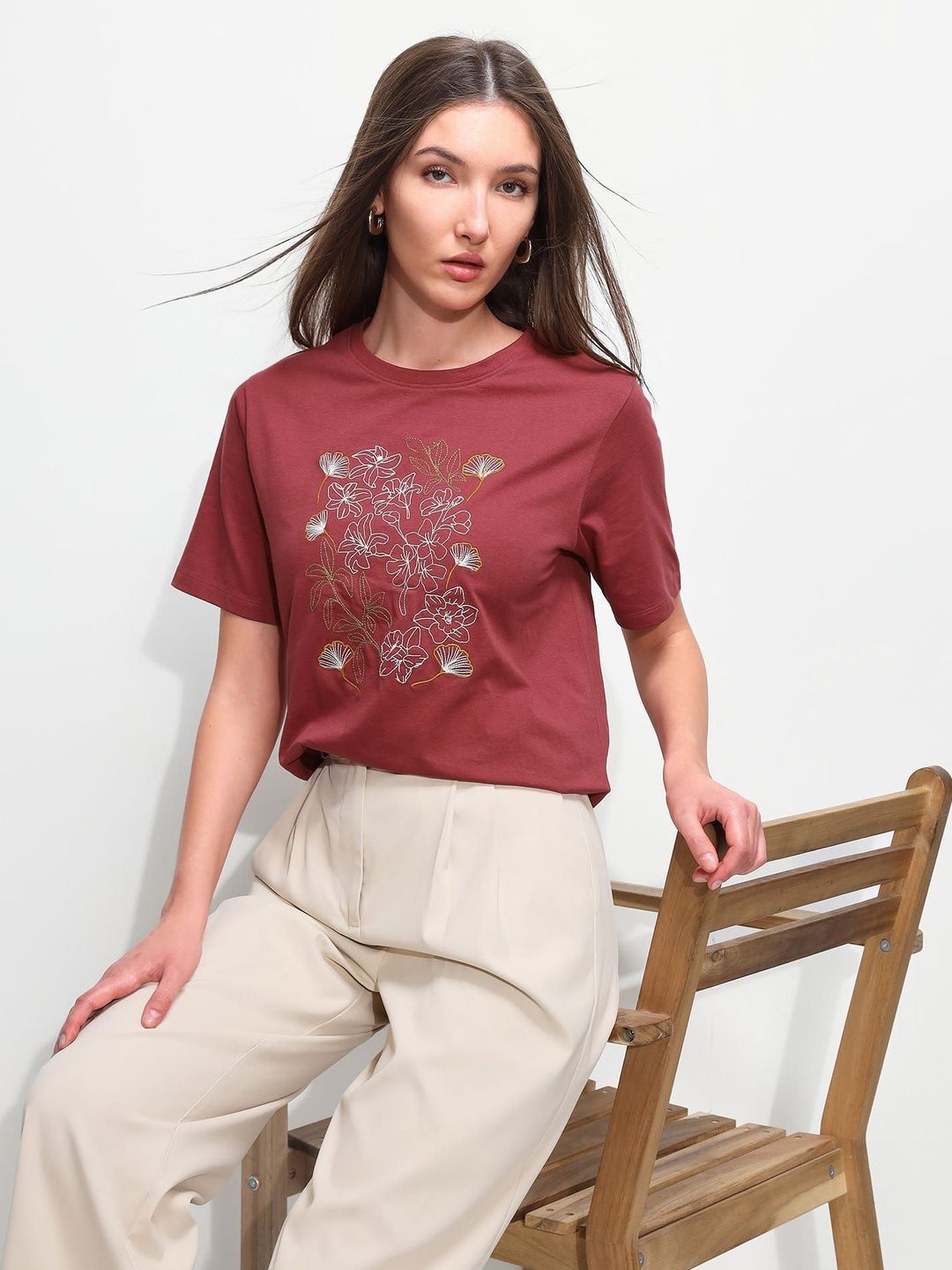 Women Floral Printed Boxy T-shirt U.S. Polo Assn. Women Women Floral Printed Boxy T-shirt
