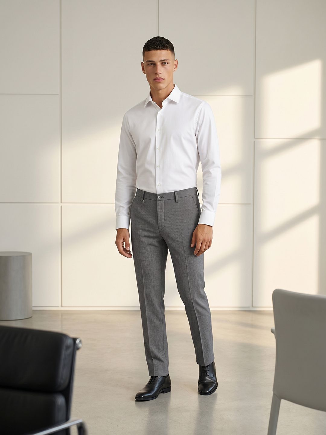 Van Heusen Men Urban Slim Fit Formal Trousers