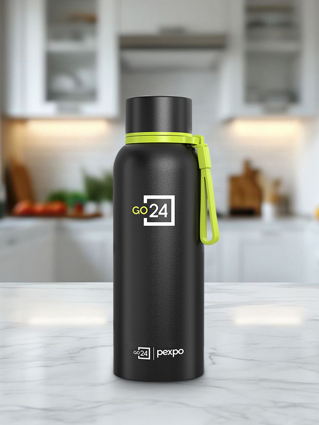 Bravo Kinght Black 3 Layer Insulated Stainless Steel Water Bottle 500ml