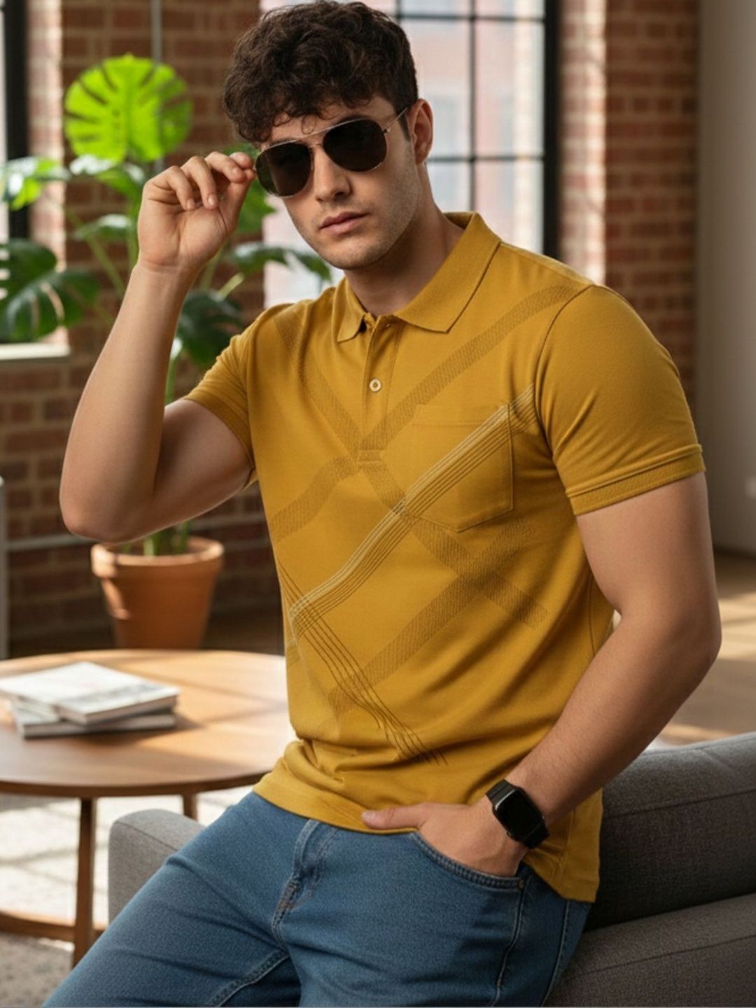 Kook N Keech Men Printed Polo Collar Pockets T-shirt