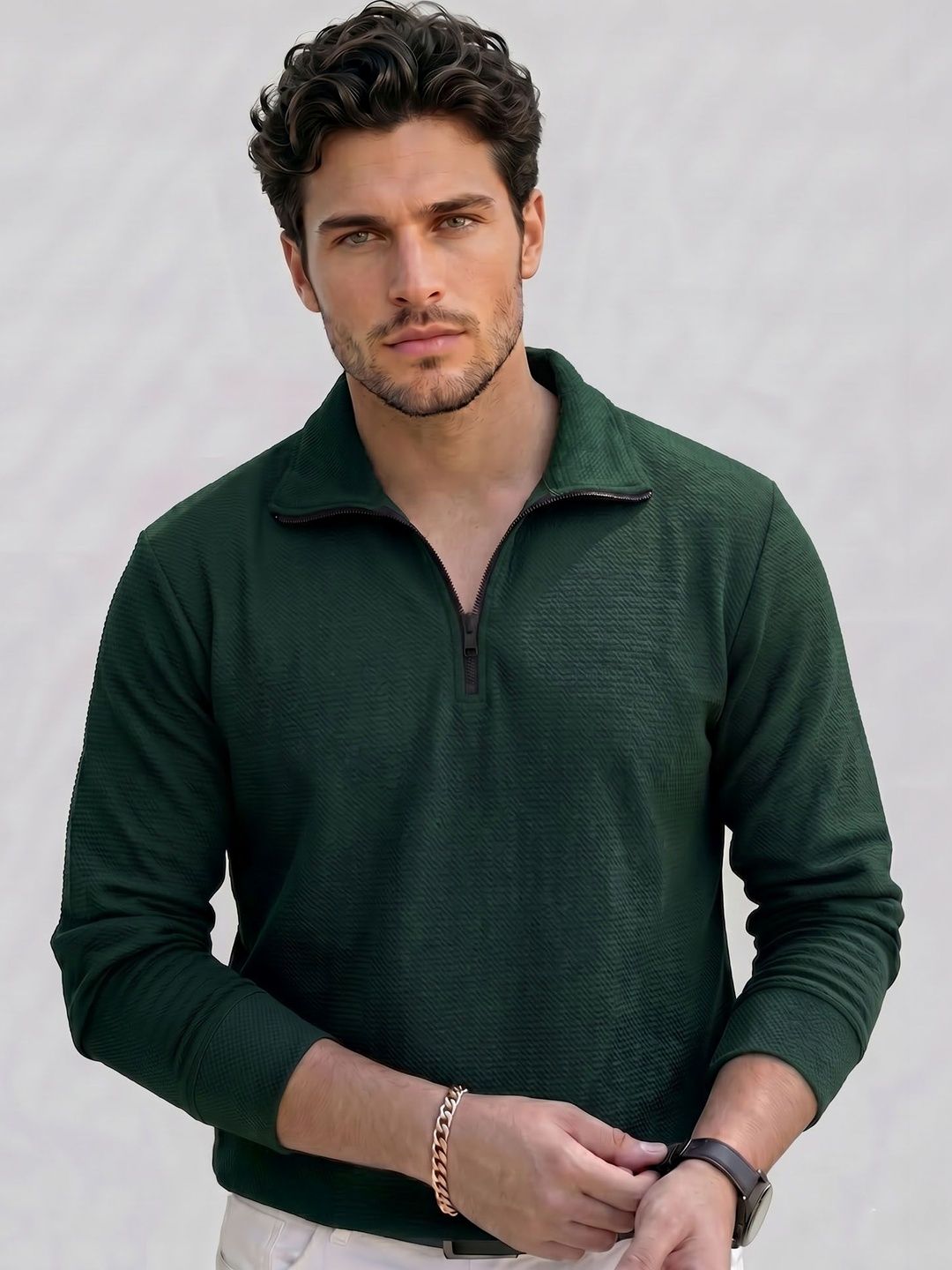 LECOWAR Men Polo Collar T-shirt