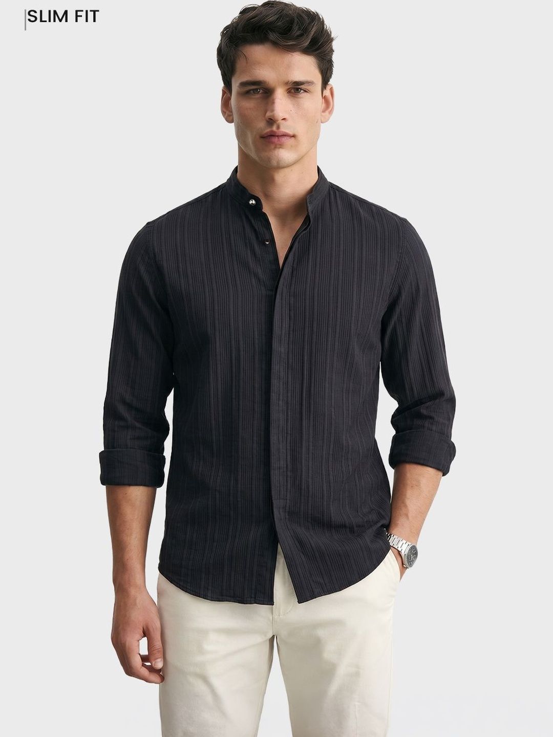 The Indian Garage Co Men Slim Fit Casual Shirt