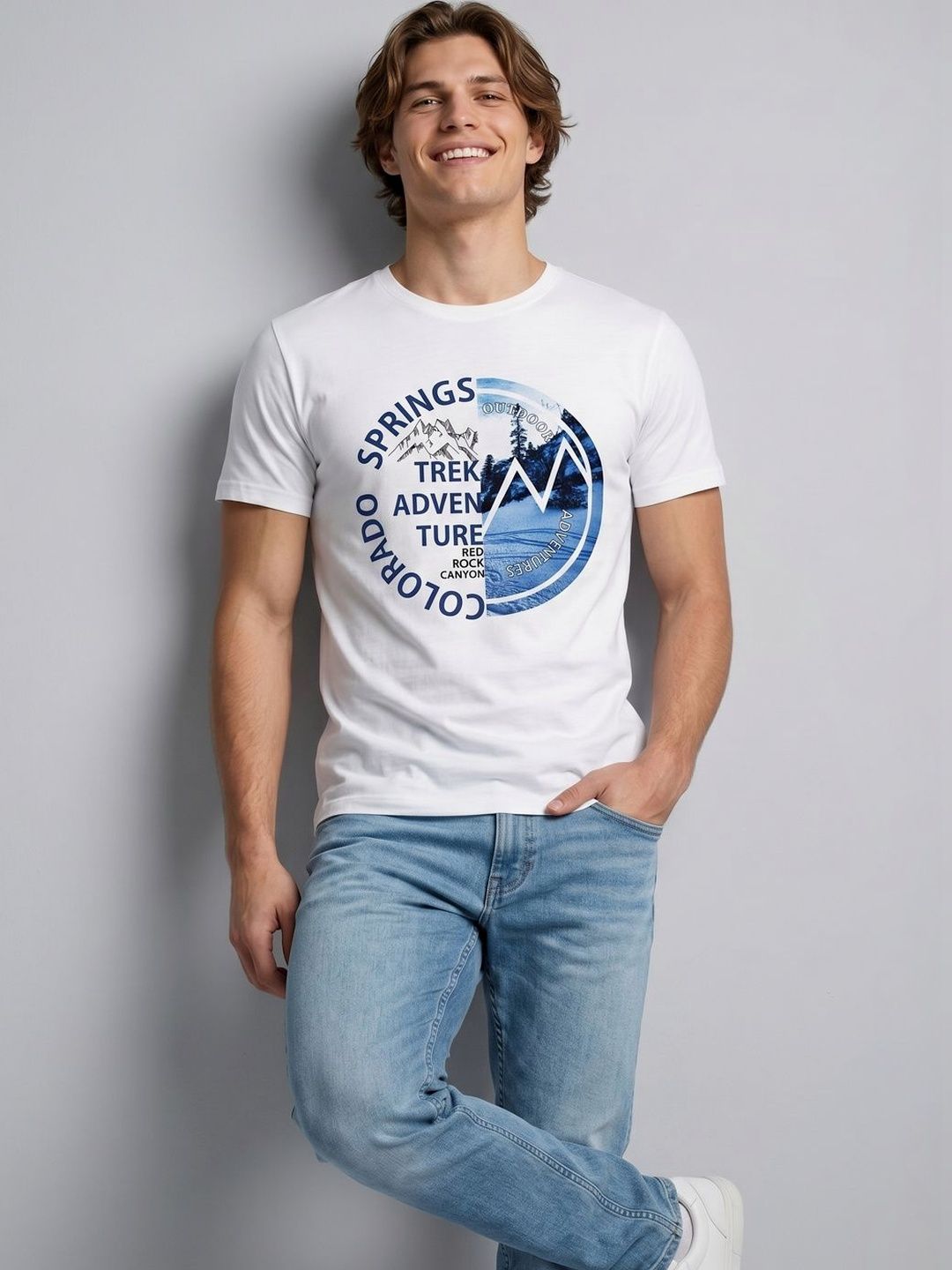 Roadster Men Printed T-shirt
