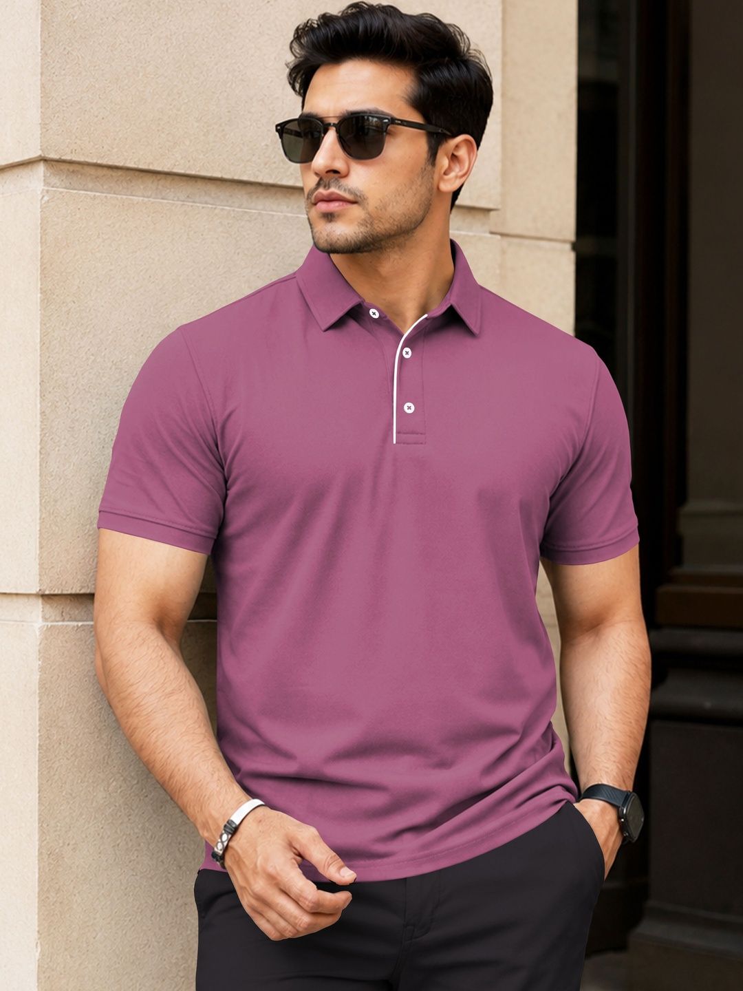 VeBNoR Polo Collar Regular Fit T-Shirt