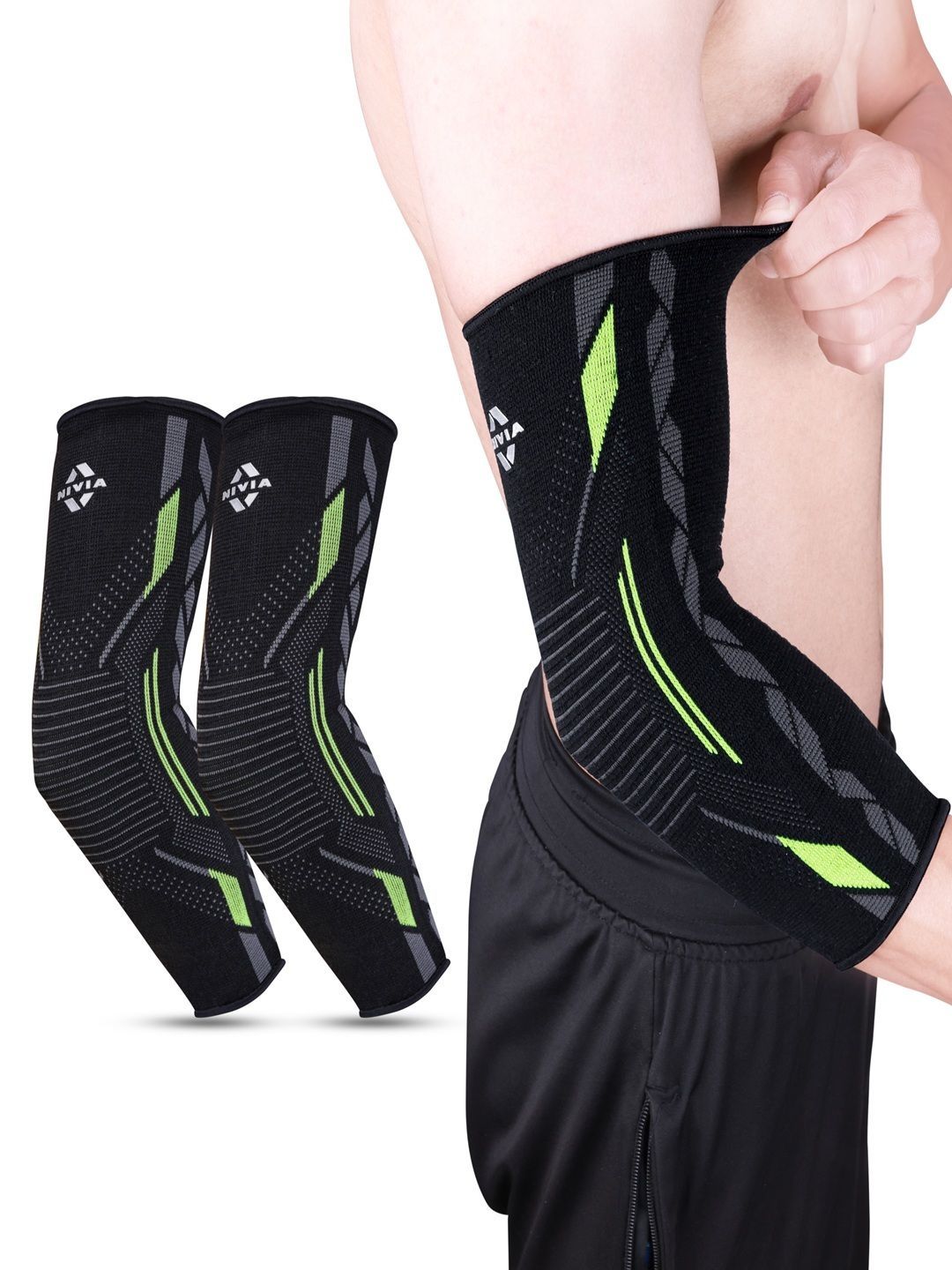 Nivia Knitted Elbow Support For Men| Comfortable & Durable Compression Sleeve deal from myntra