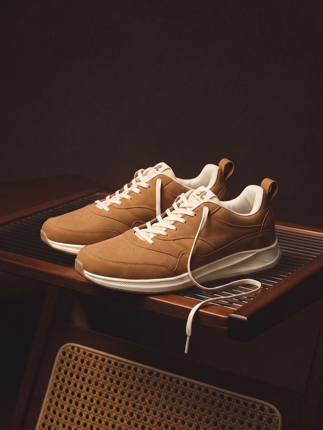 OFF LIMITS Men Tan Contrast Sole Non-Marking Running Sports Shoes