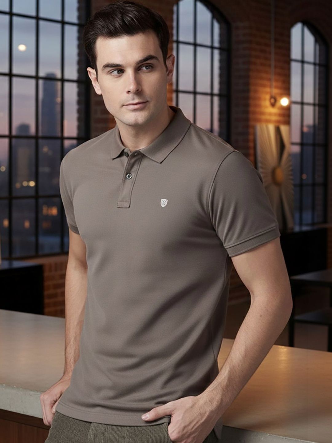 Kook N Keech Men Brand Logo Polo Collar T-shirt