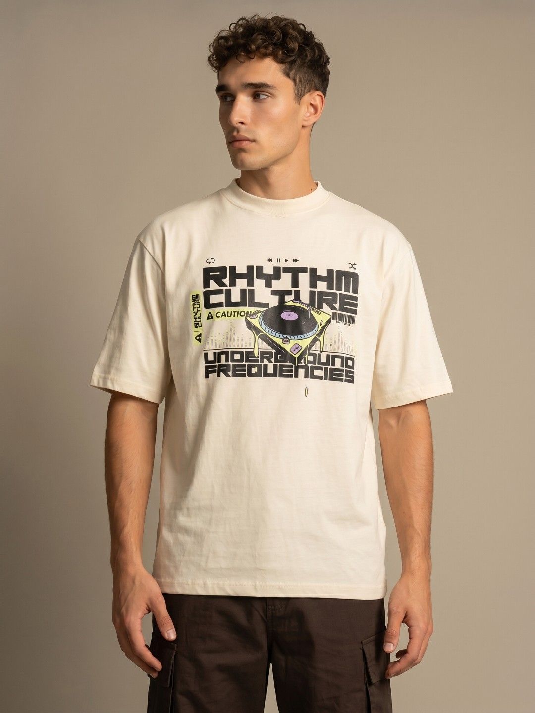 glitchez Graphic Printed Relaxed Fit Tshirt