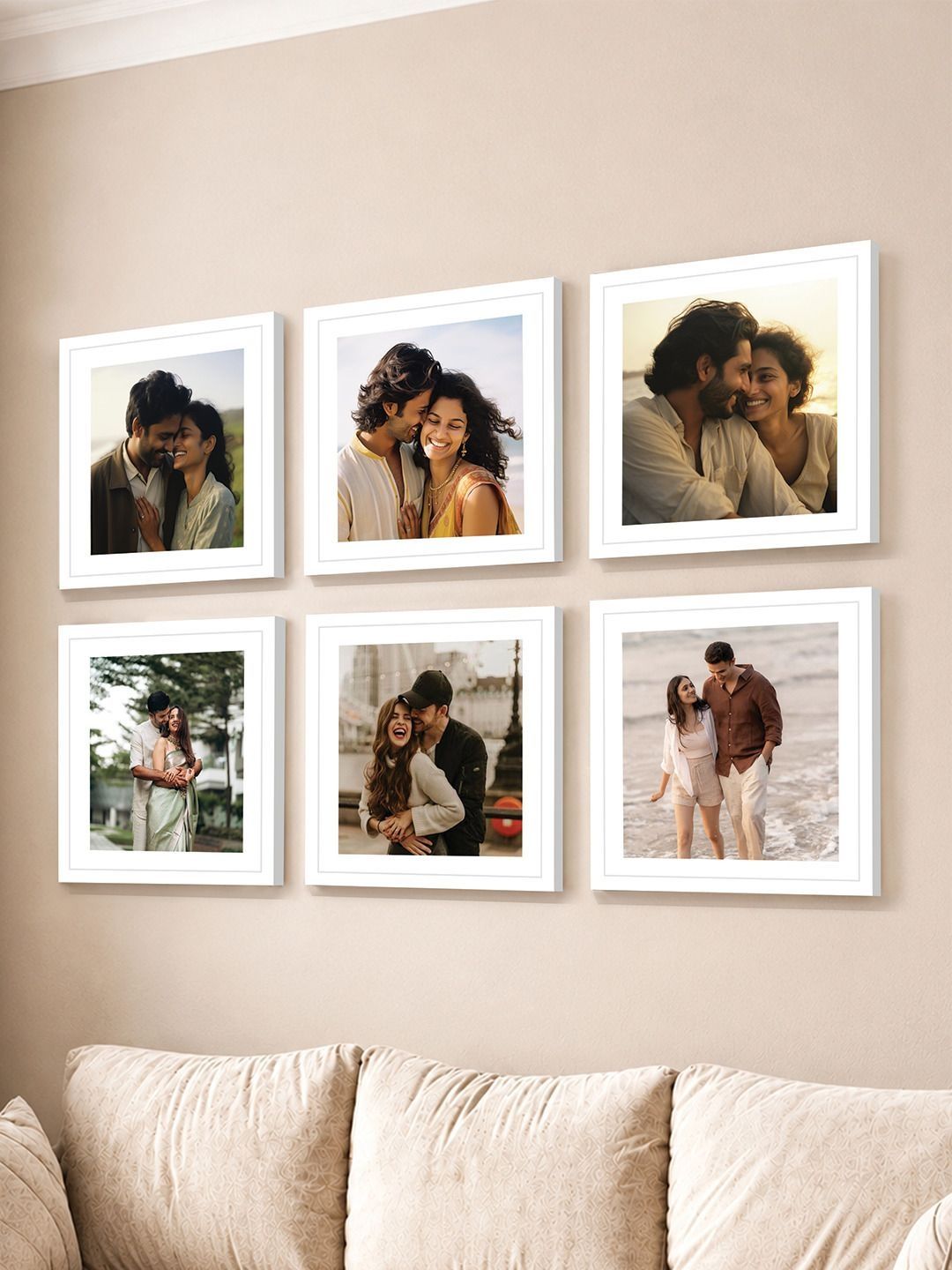Art Street Art Street White 6 Pieces Wood Wall Photo Frames
