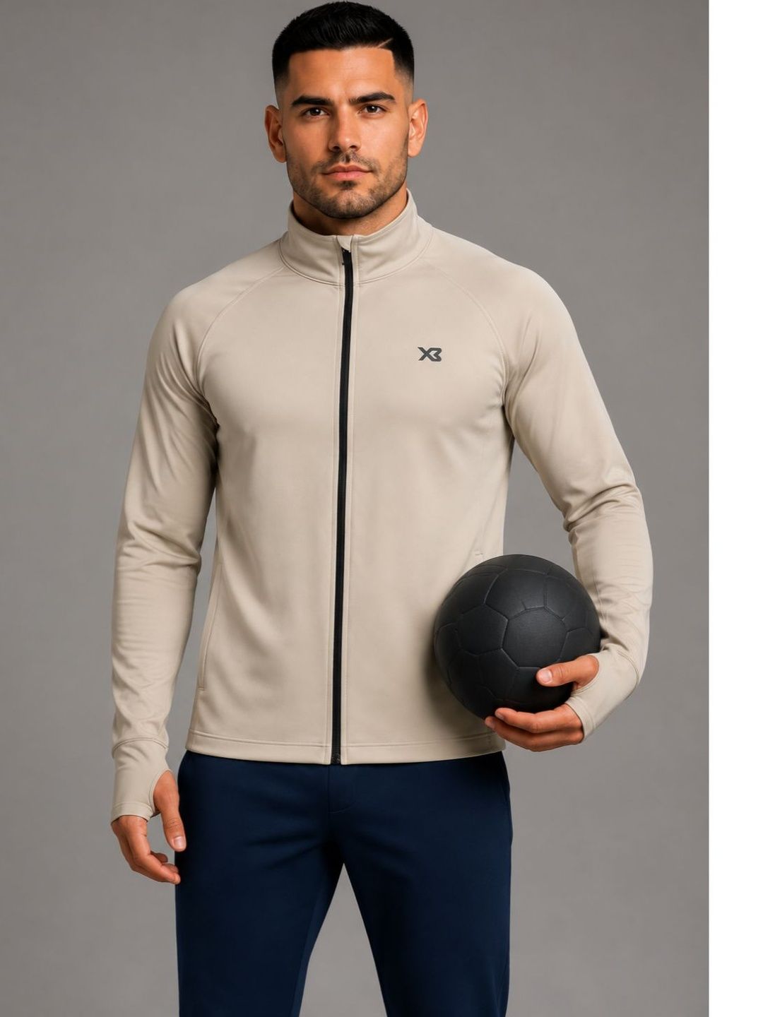 CROSS BENCH Men Brand Logo Front Open Jacket