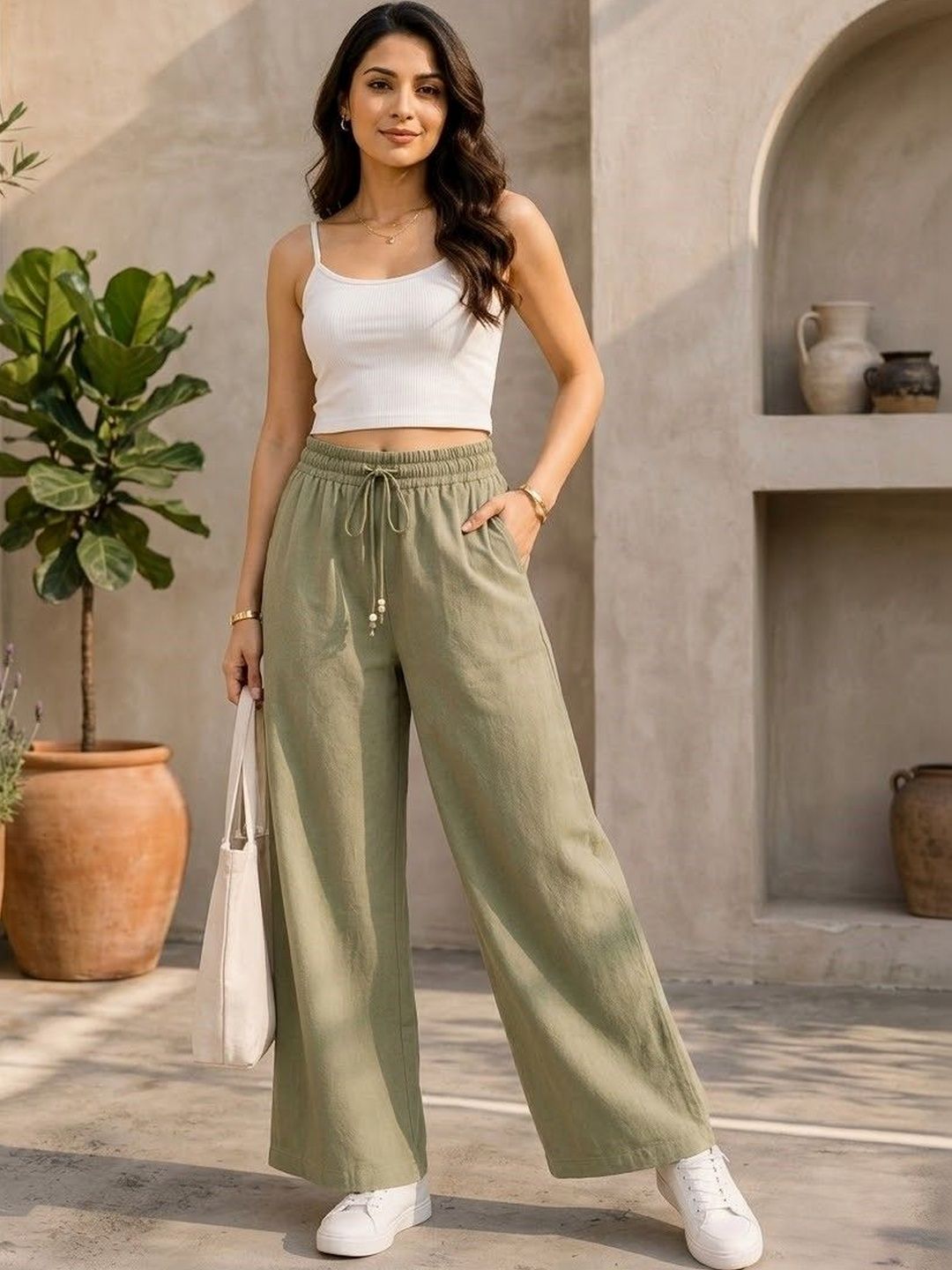 THE WHITE FEATHERS Women Palazzos