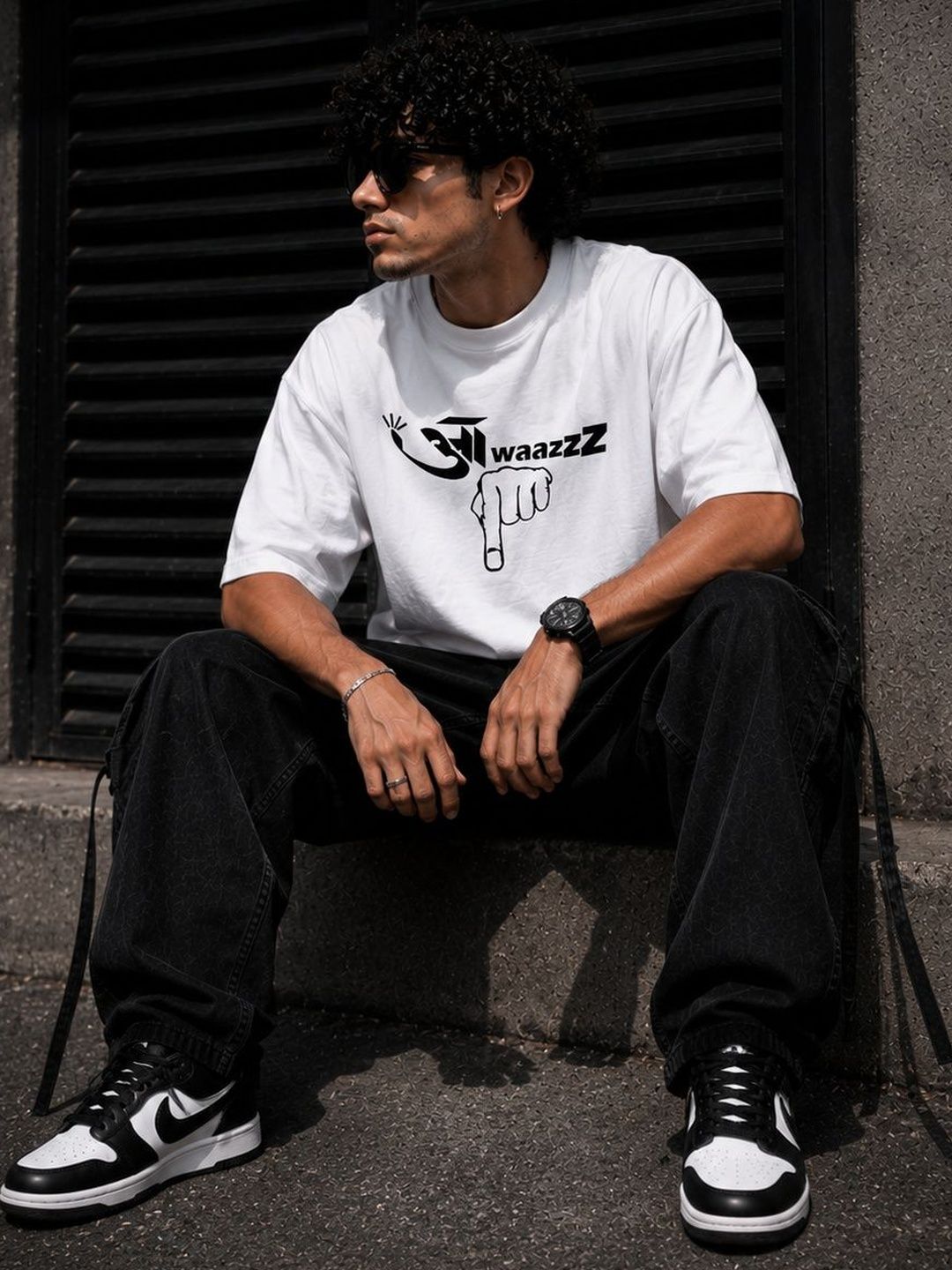 TEEYATRA Men Printed Drop-Shoulder Sleeves T-shirt