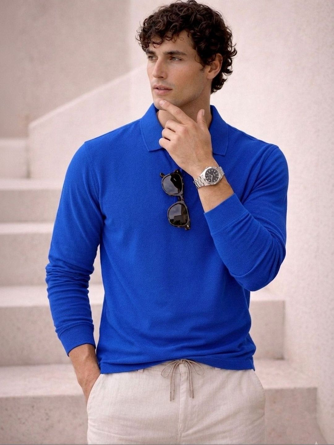 The Roadster Lifestyle Co Cotton Polo Collar T-Shirt