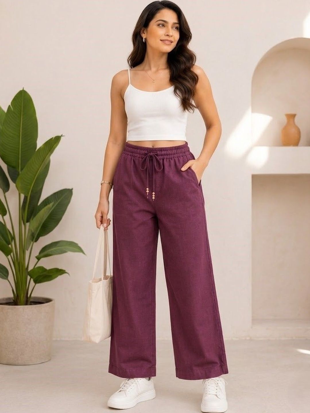 THE WHITE FEATHERS Women Palazzos