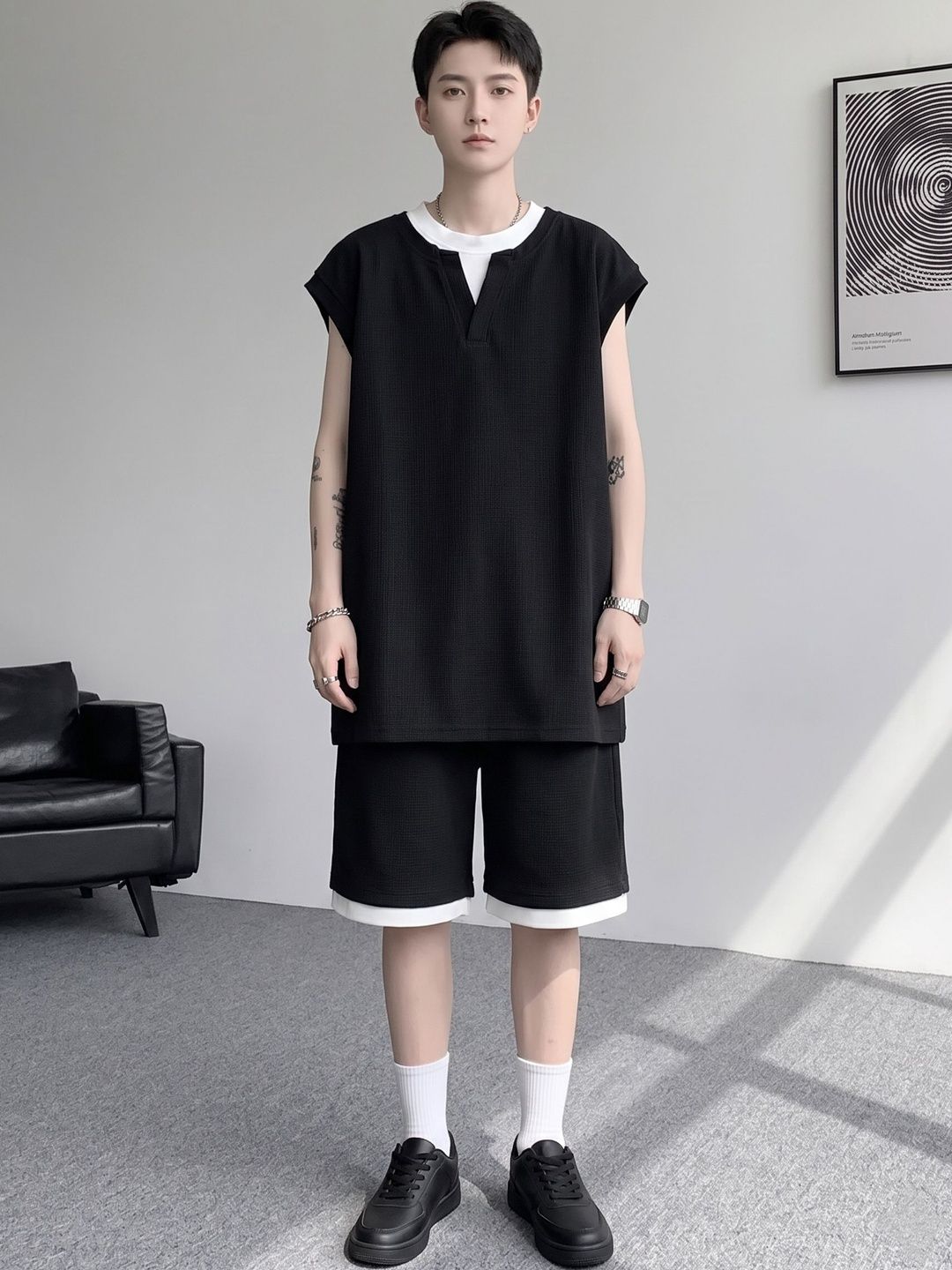 StyleCast x Revolte StyleCast x Revolte  T-Shirt With Shorts Co-Ords Set