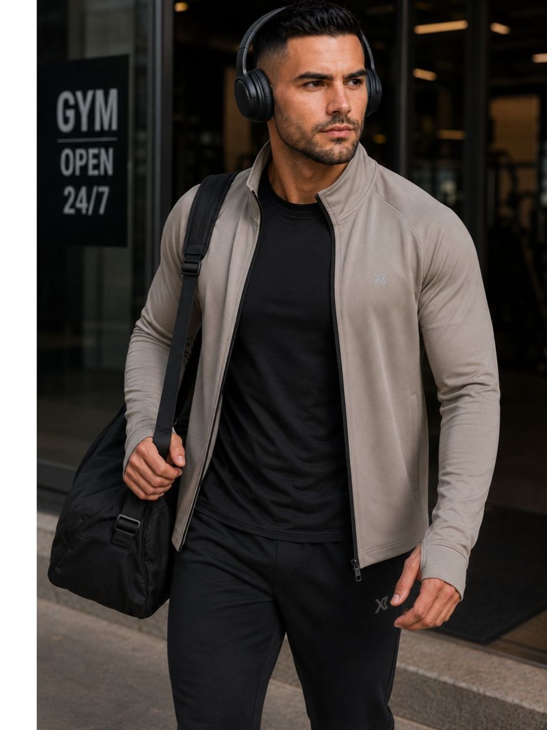 CROSS BENCH Men Brand Logo High Neck Anti Odour T-shirt
