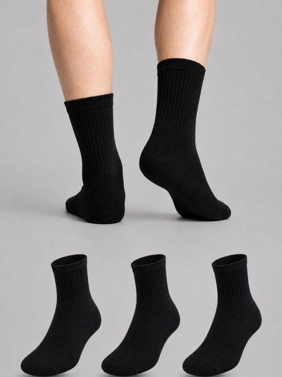 Sockscarving Men Pack of 3 Cotton Above Ankle Socks