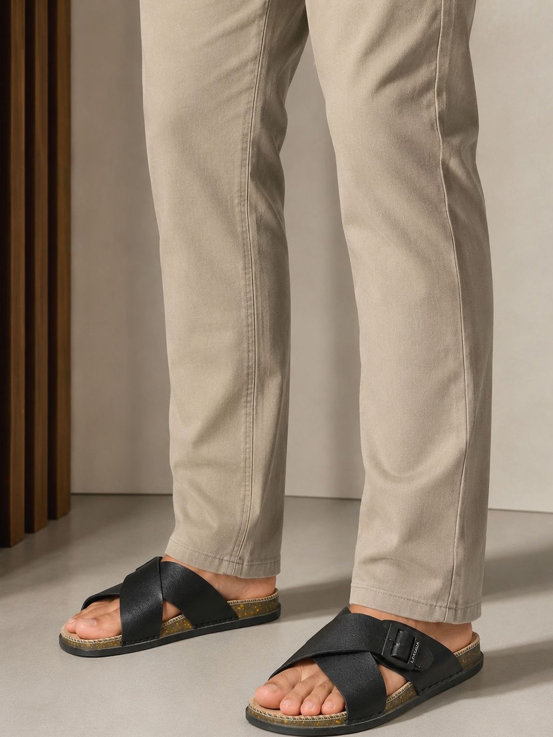 Layasa Men Self Design Slip-On Flip-Flops