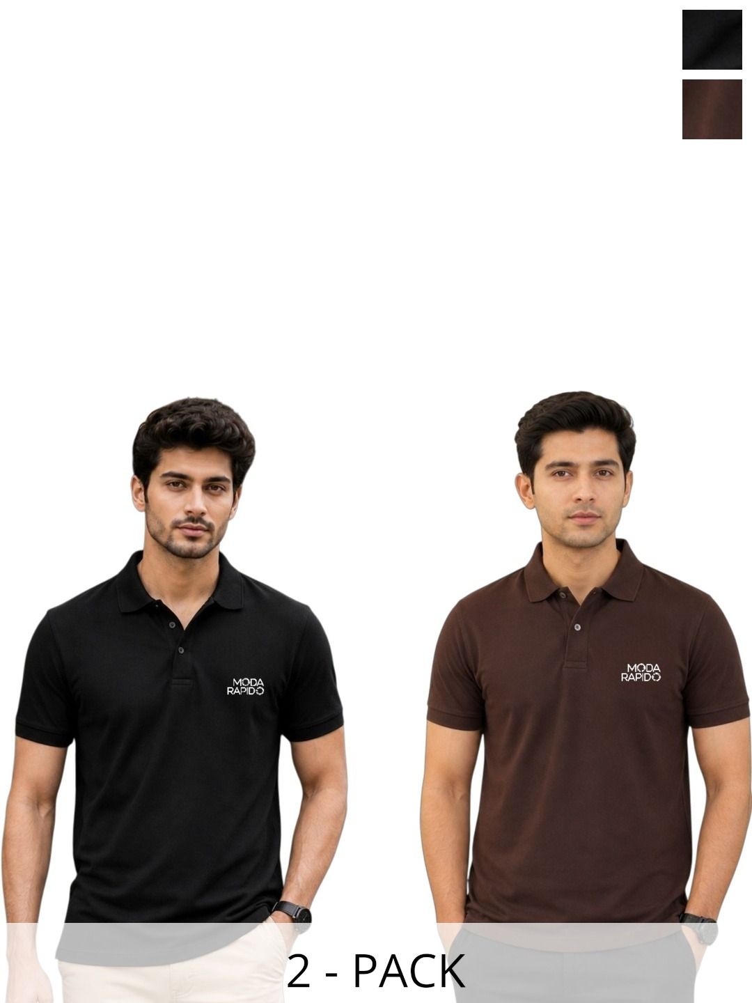 Moda Rapido Men Brand Logo 2 Polo Collar T-shirt