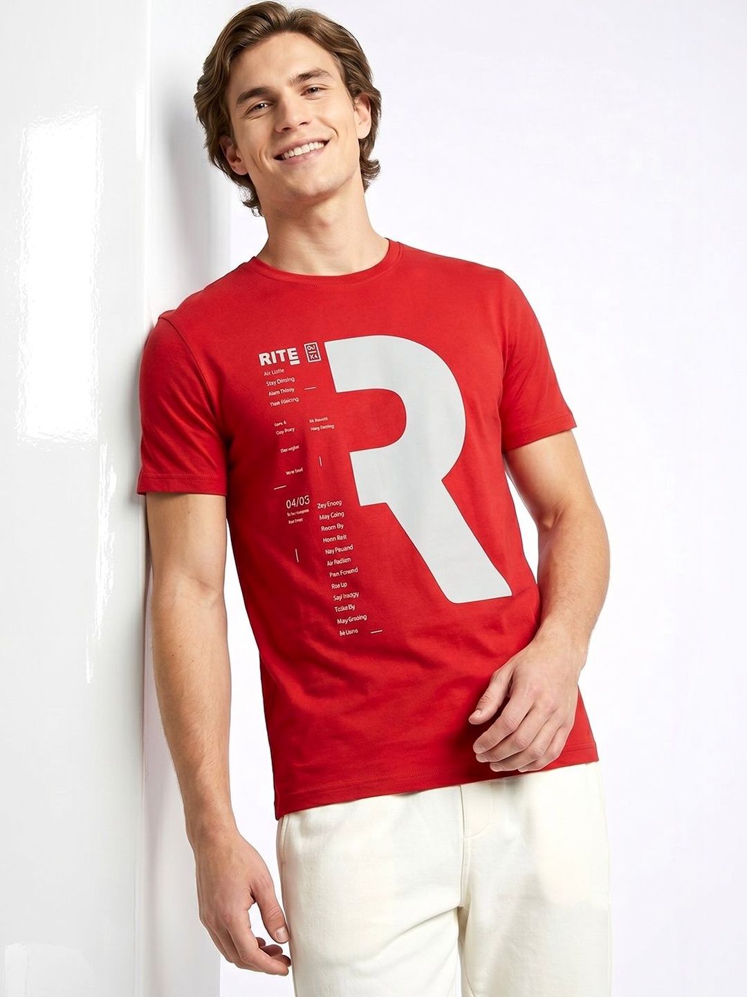 Roadster Men Typography Printed T-shirt