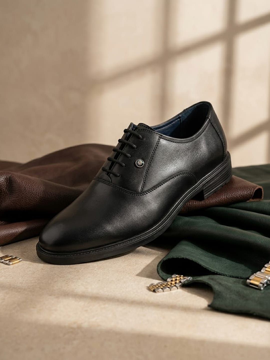 House of Pataudi Men Round Toe Lace-Ups Derbys Formal Shoes