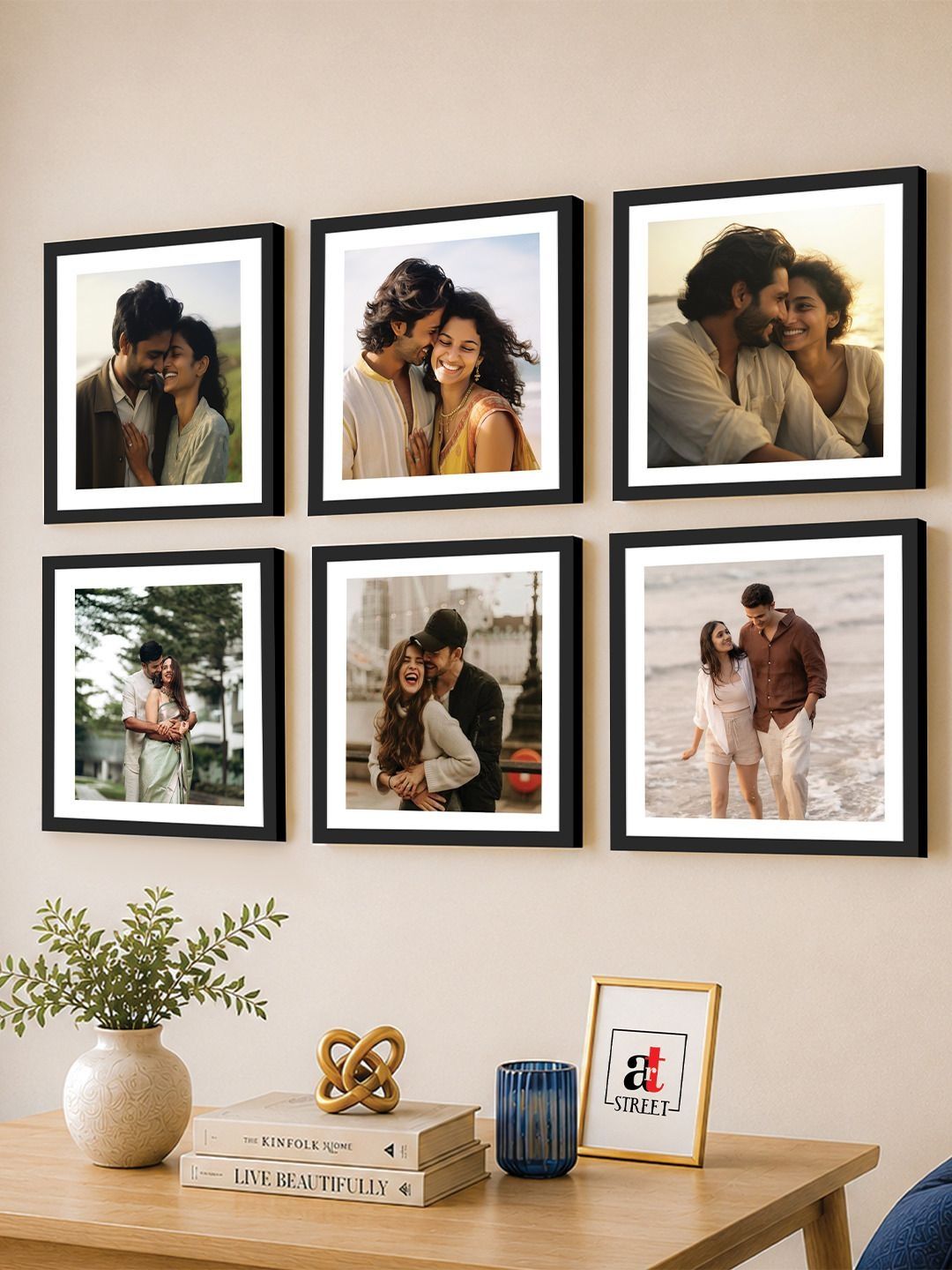 Art Street Art Street Black Set of 6 Wall Photo Frame for Certificates & Home Decor