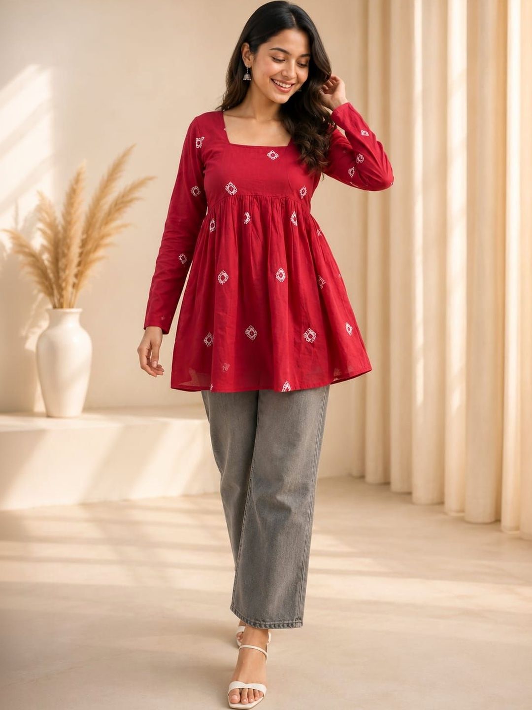 KALINI KALINI Women Rayon Printed Empire Top