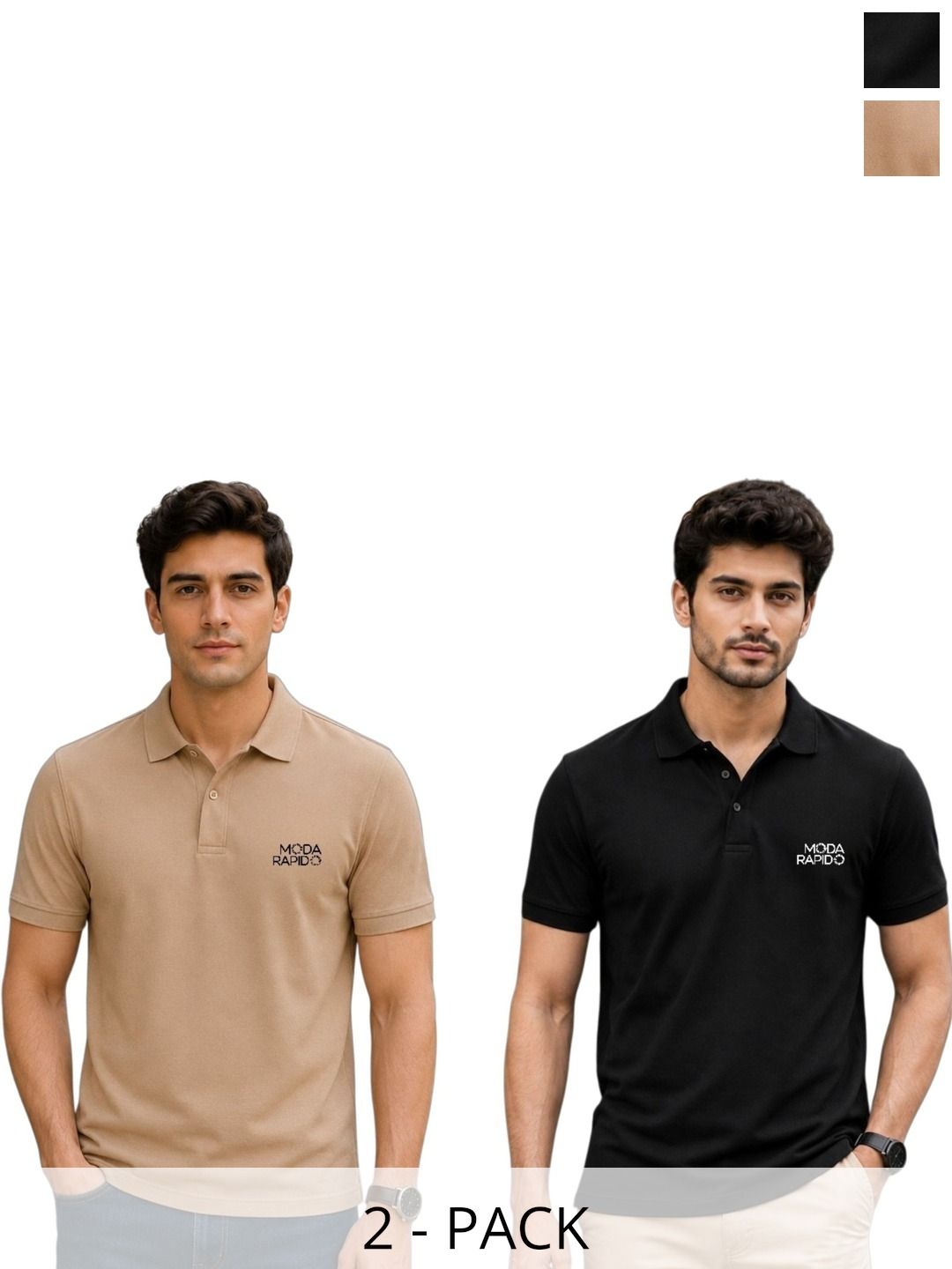 Moda Rapido Men Brand Logo 2 Polo Collar T-shirt