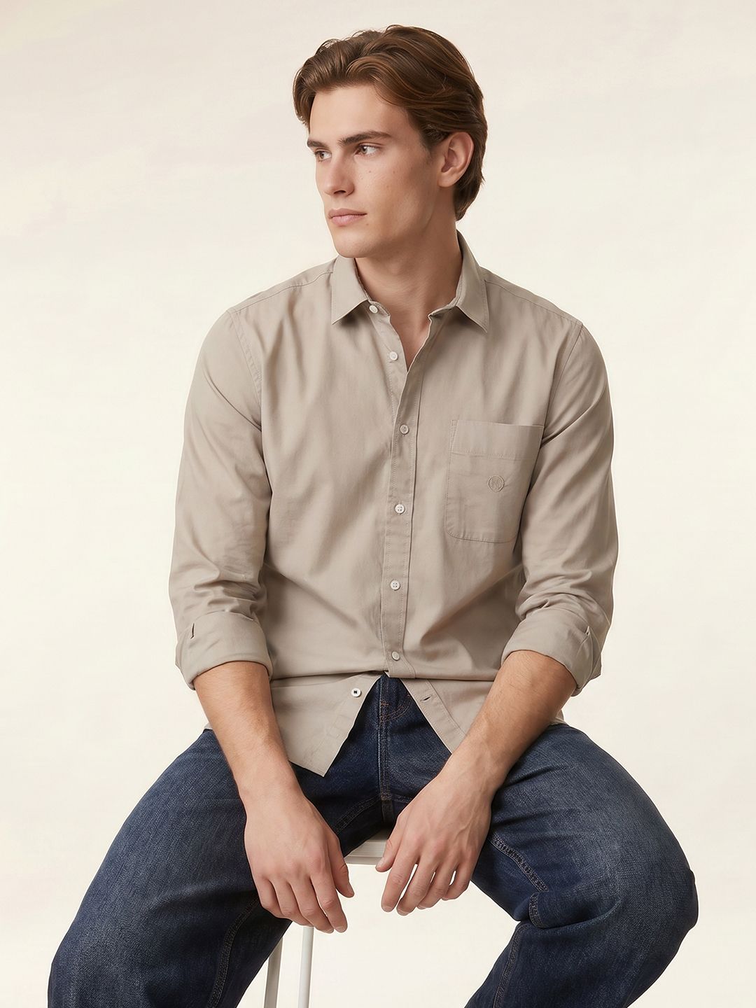 Nautica Spread Collar Casual Shirt