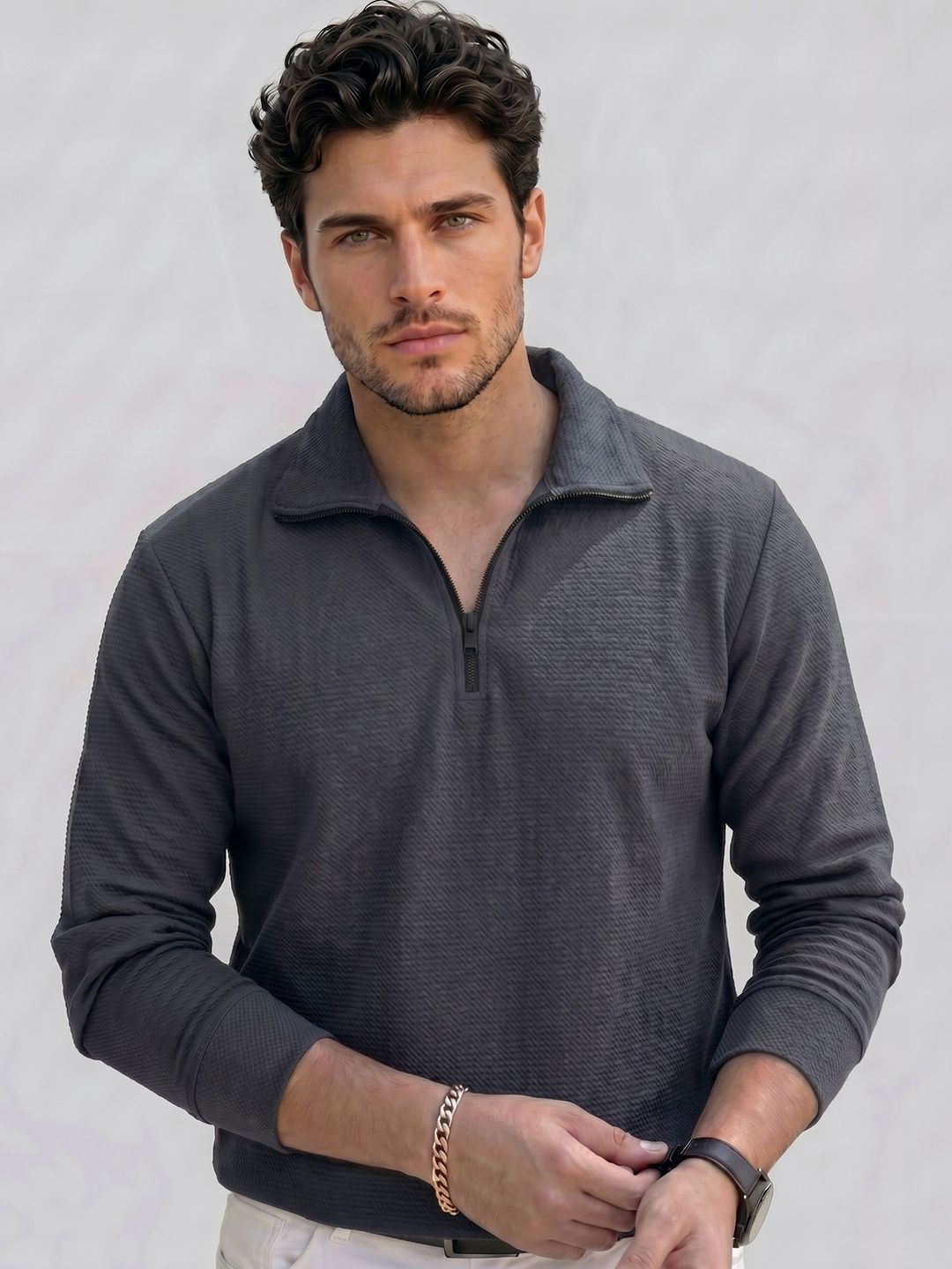 LECOWAR Men Polo Collar T-shirt