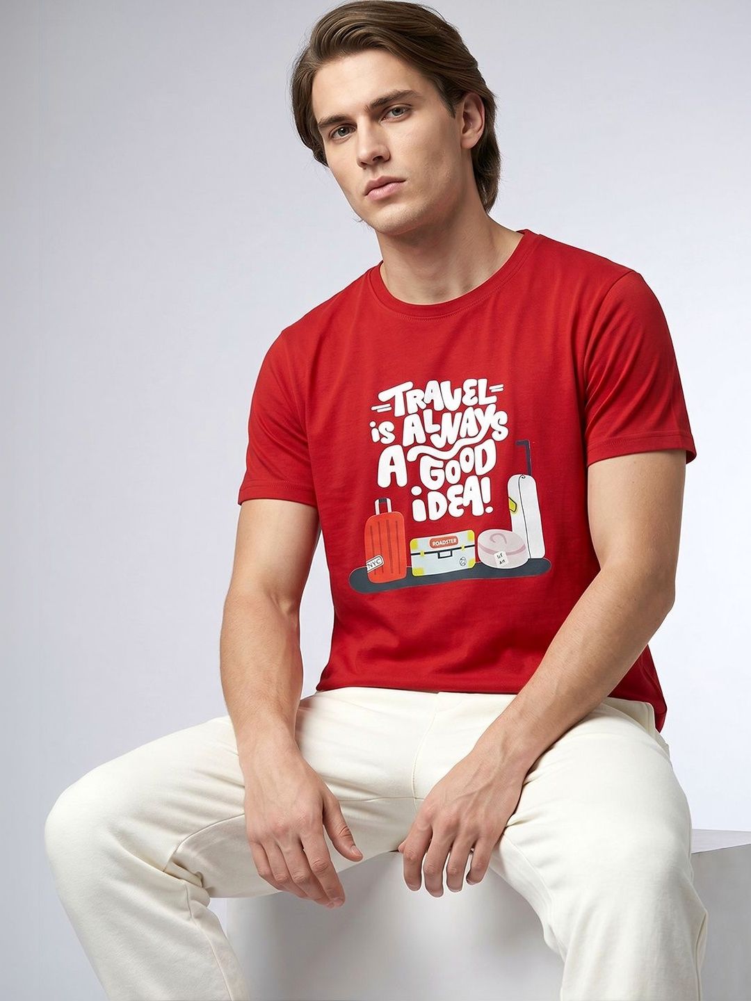 Roadster Men Printed T-shirt