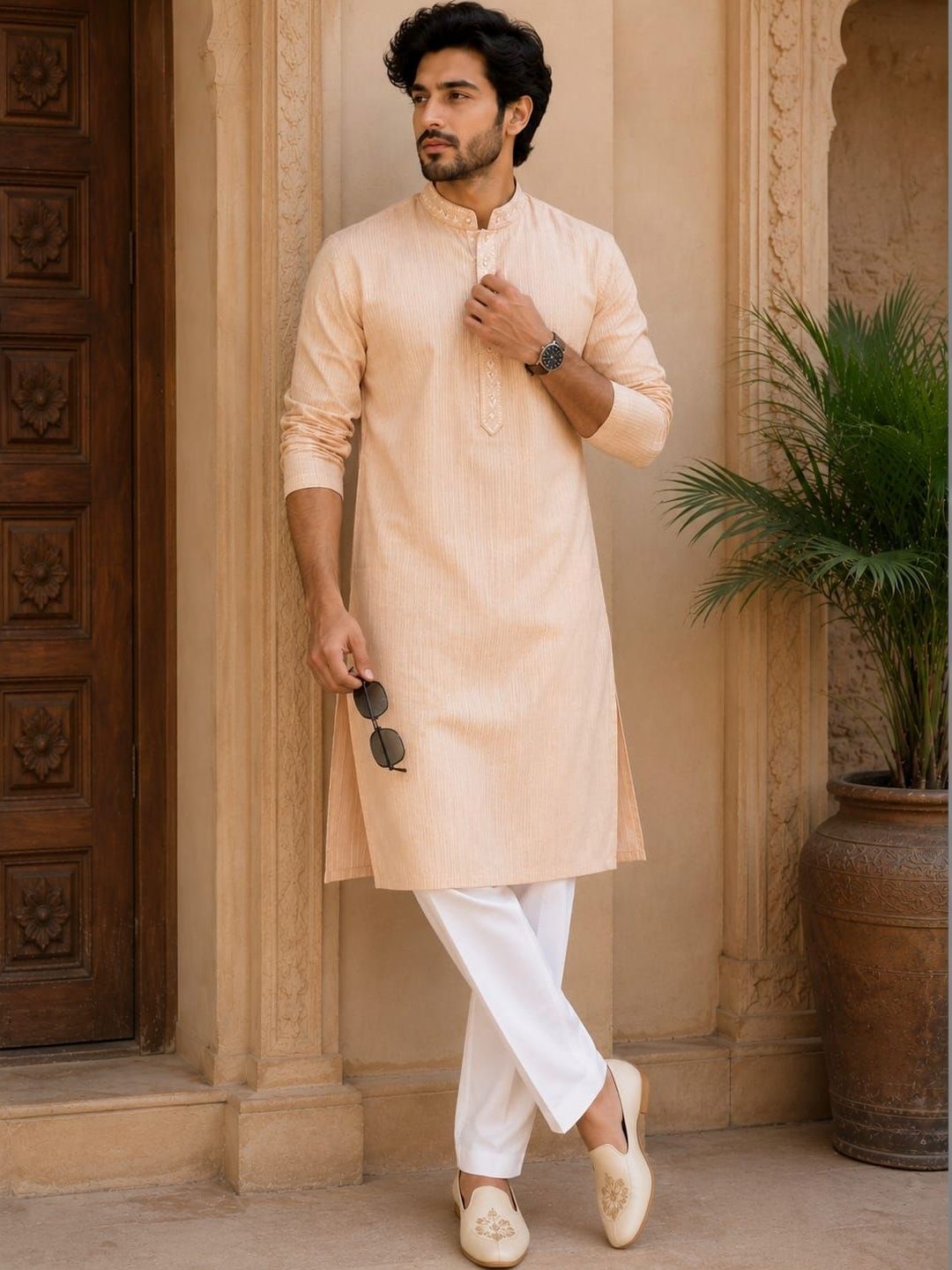 Jagdish Garments Men Thread Work Kurta