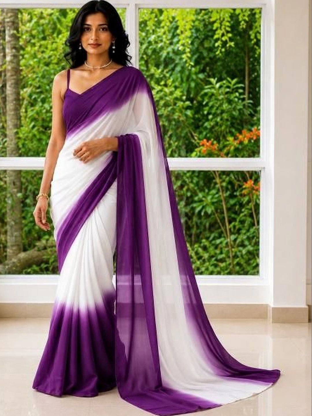 Moda Rapido Tie and Dye Pure Georgette Saree